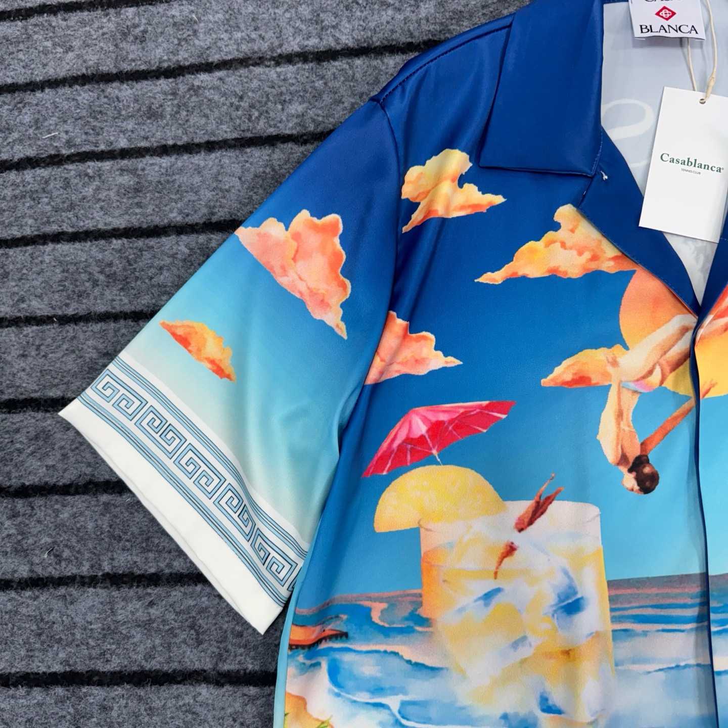 Casablanca Cuban Short Sleeve Silk Shirt - EUR FASHION
