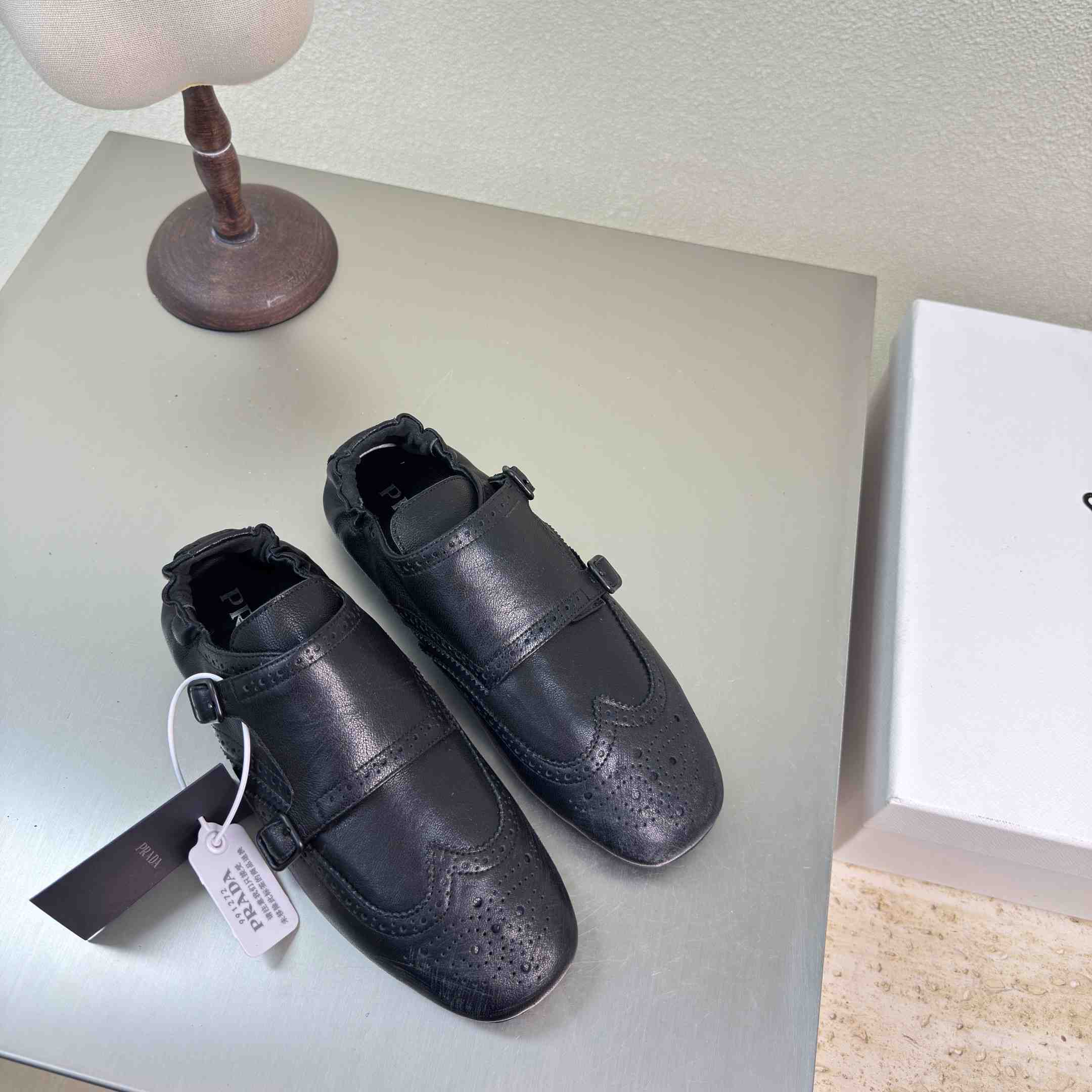 Prada Shuffle Double Monk Strap Shoes - EUR FASHION