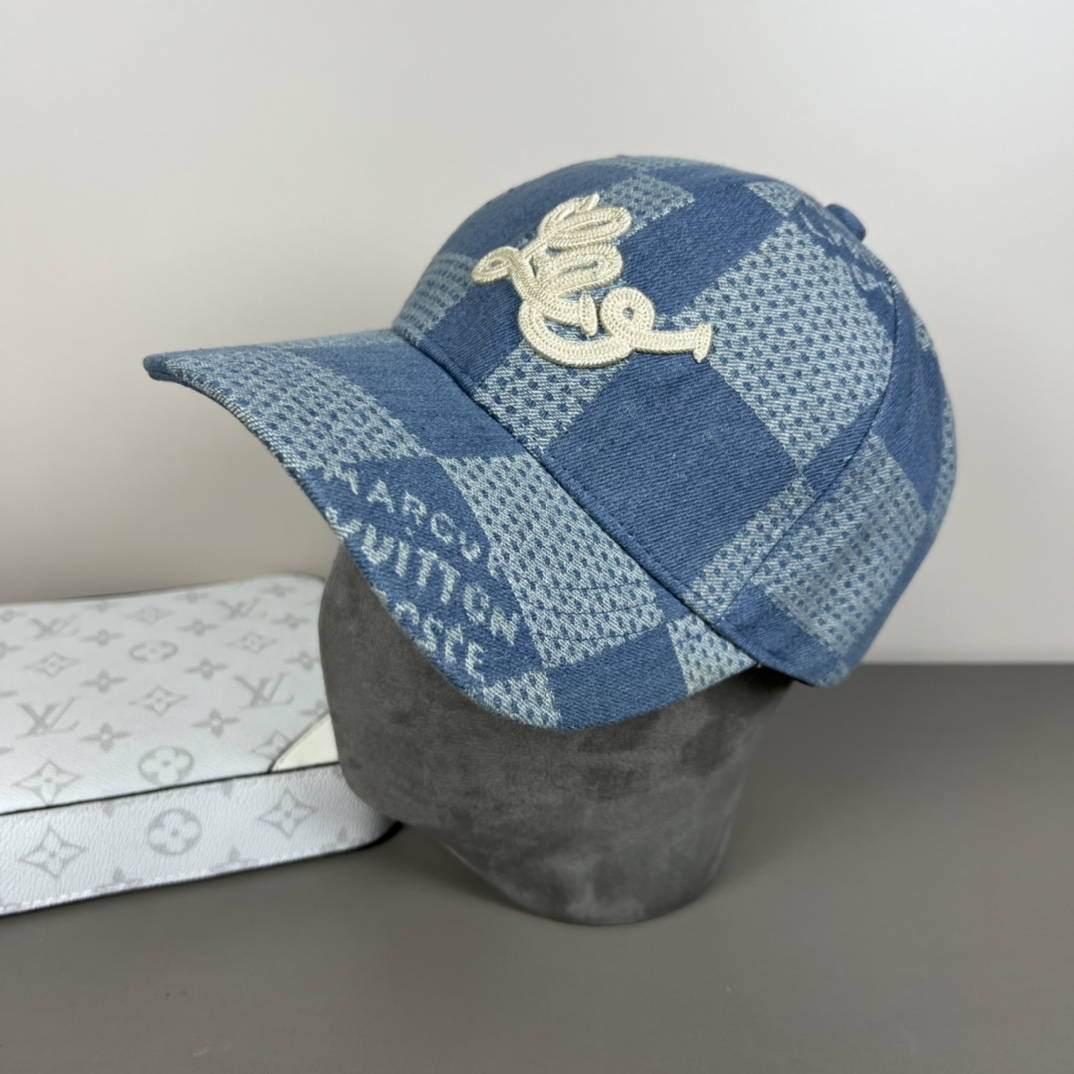 Louis Vuitton Damier 3D Denim Cap - EUR FASHION