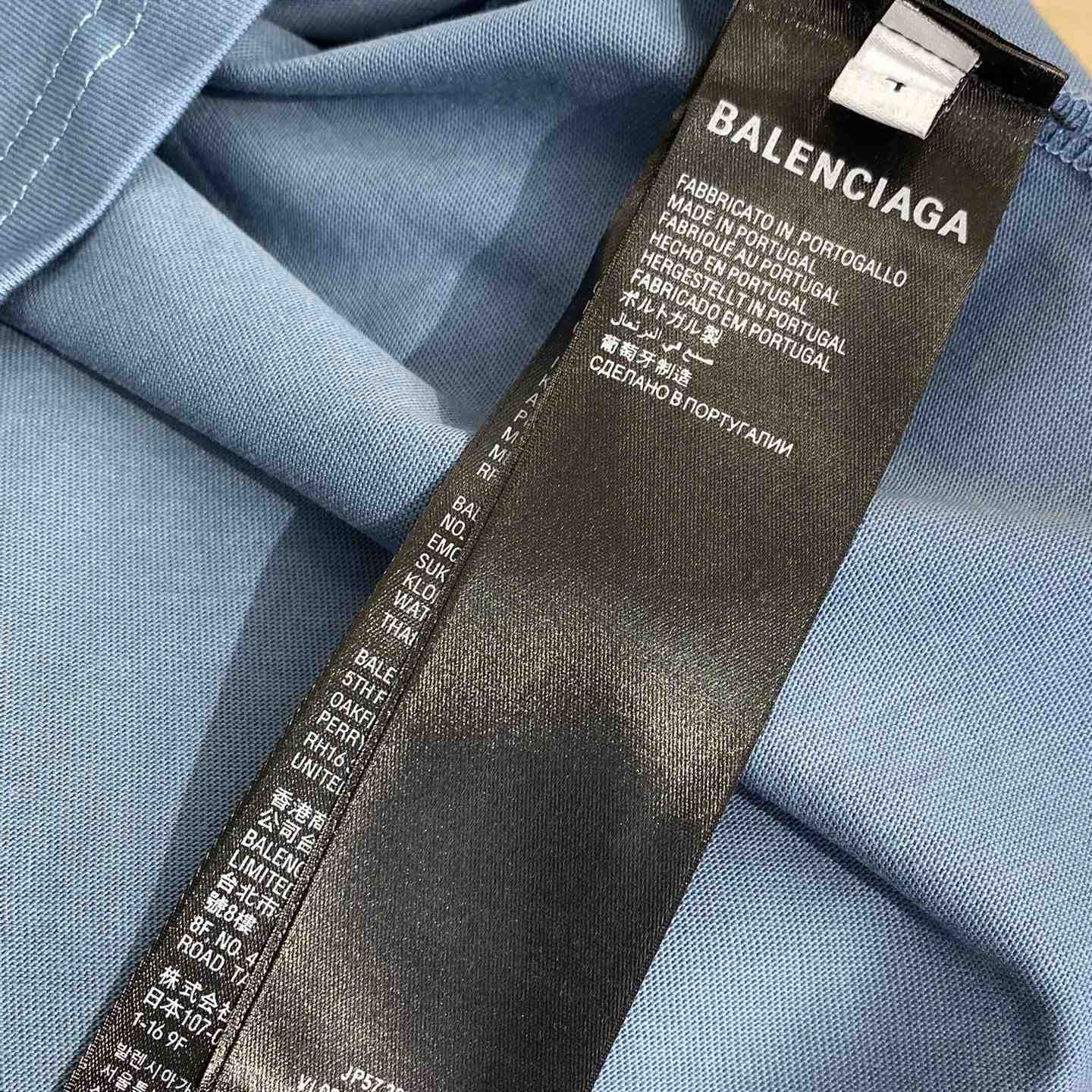 Balenciaga Taped Balenciaga Back T-Shirt Medium Fit In Black - EUR FASHION