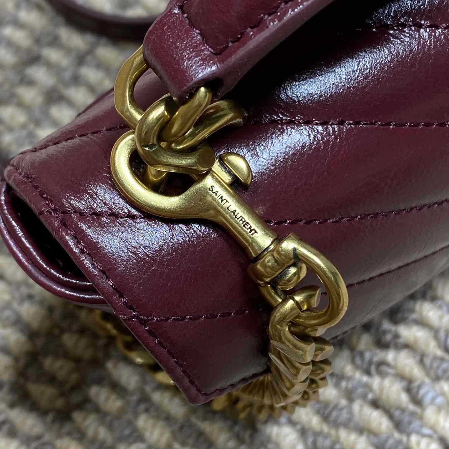 Saint Laurent College Mini In Shiny Leather - EUR FASHION