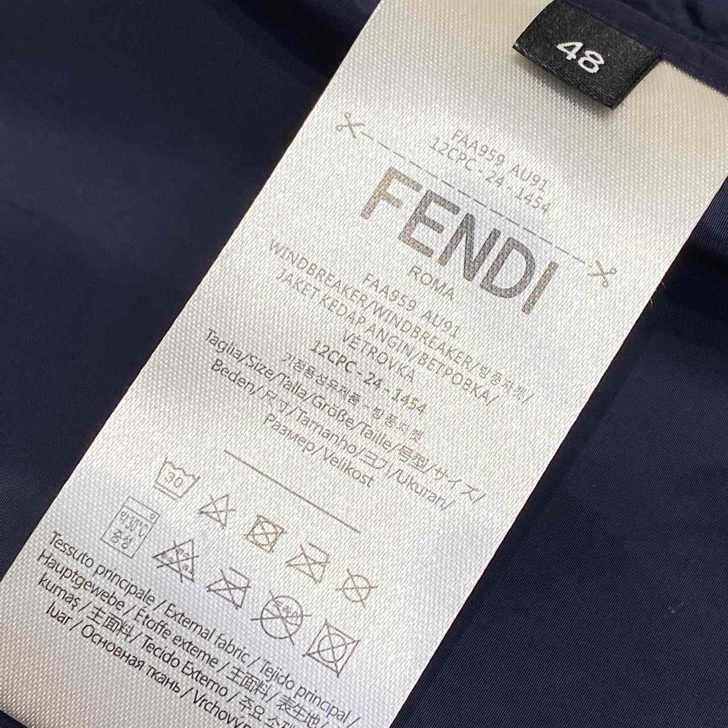 Fendi Blue Technical Fabric Blouson - EUR FASHION