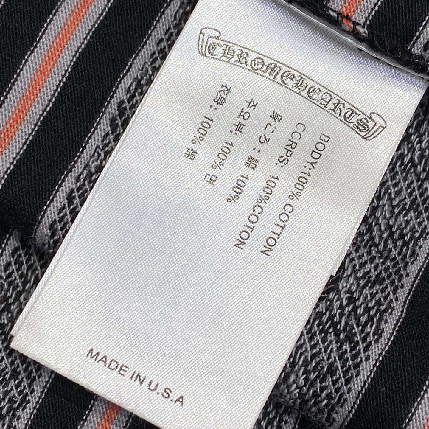 Chrome Hearts Script Logo Stripe Short Sleeve Tee - EUR FASHION