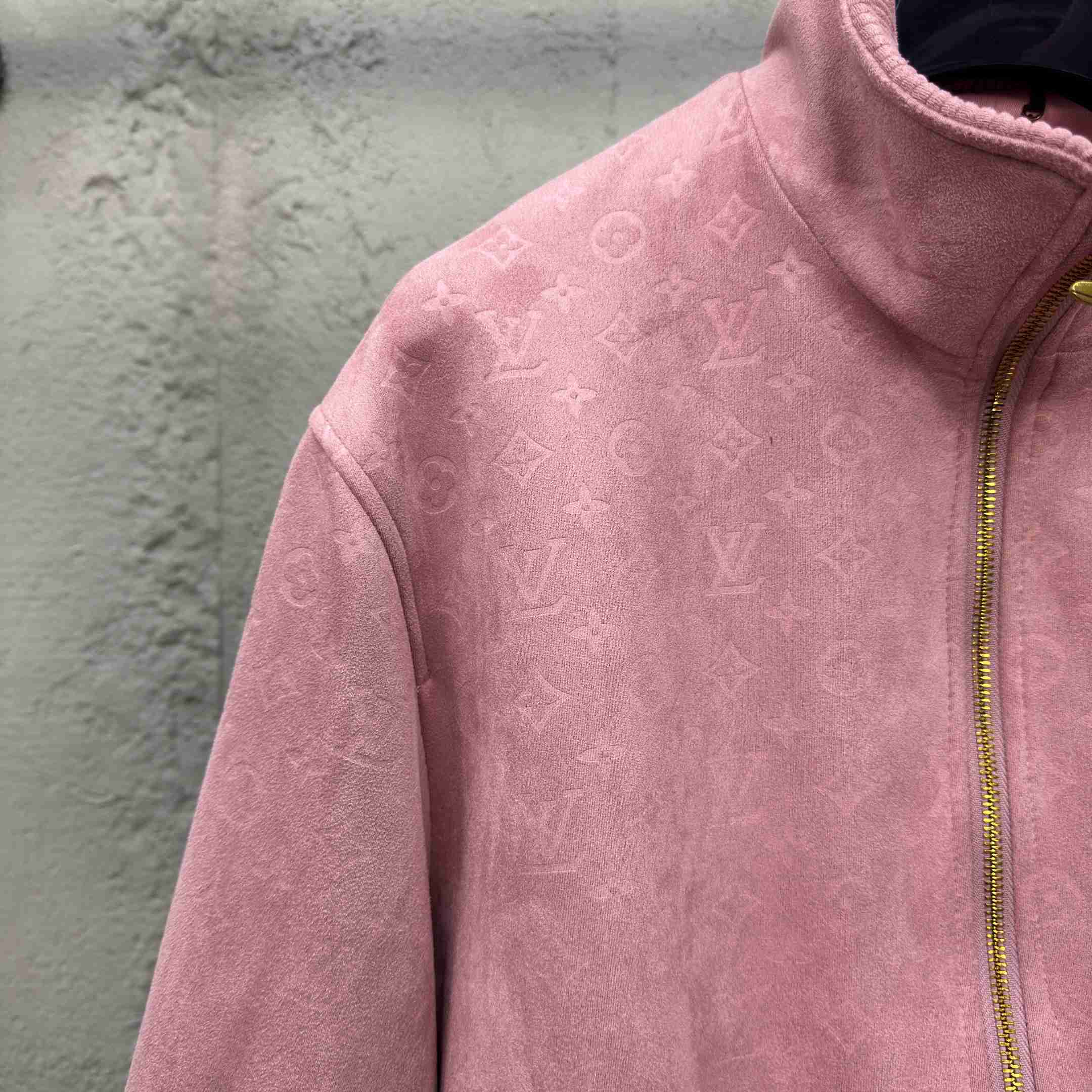 Louis Vuitton Monogram Debossed Leather Tracksuit Jacket   1AHBU4 - EUR FASHION