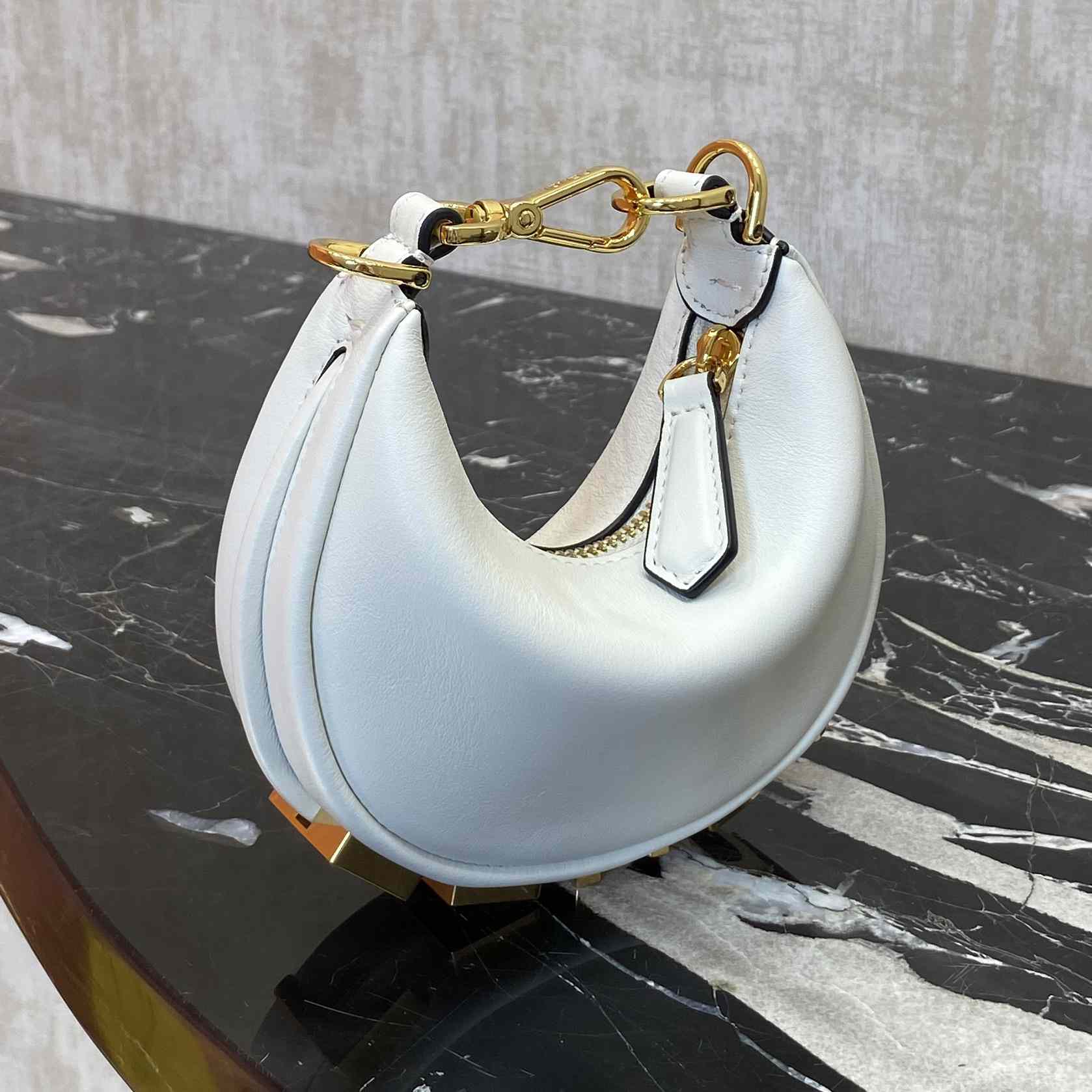 Fendi Fendigraphy Mini White Leather Mini Bag - EUR FASHION