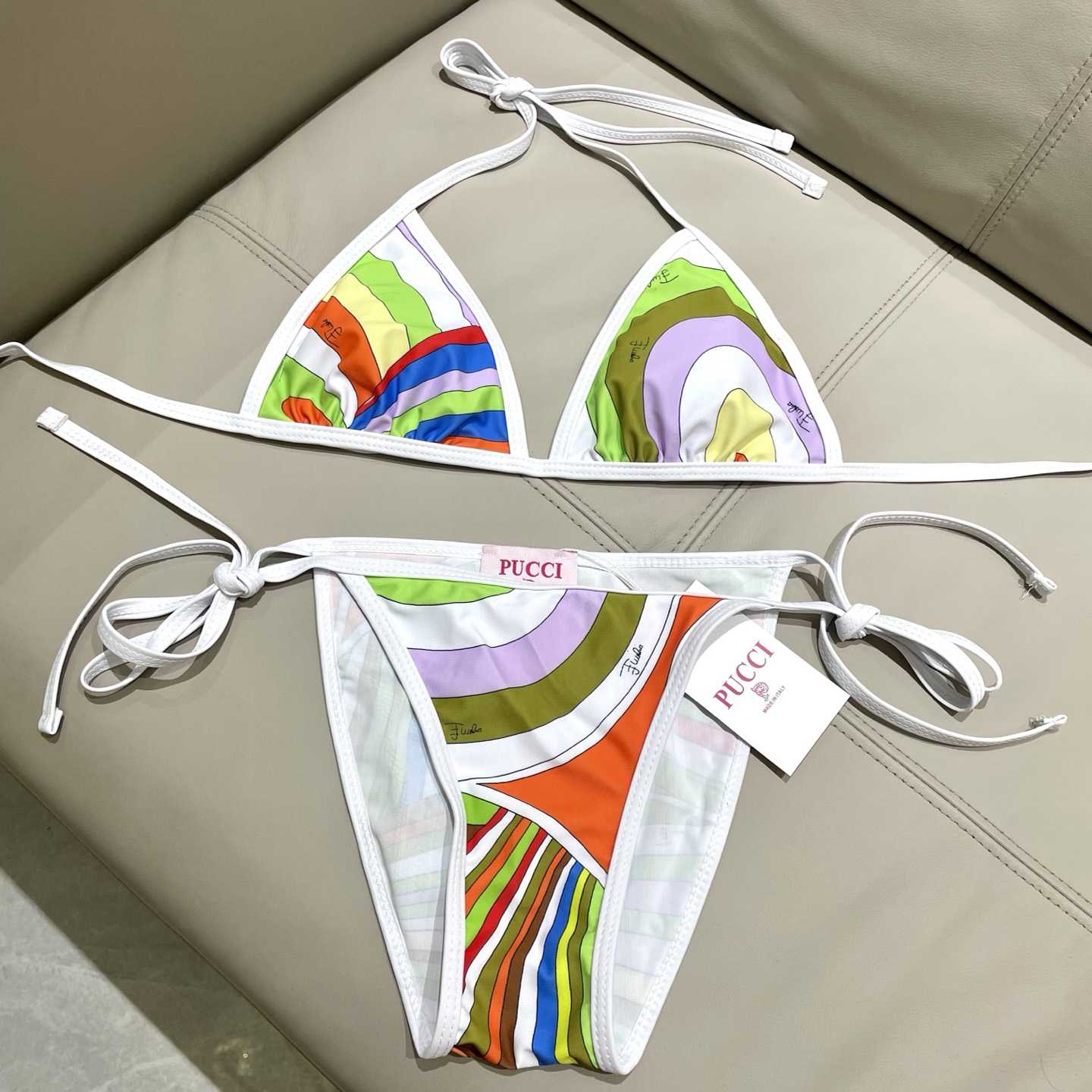 Pucci Iride-Print Bikini Top And Bikini Briefs - EUR FASHION