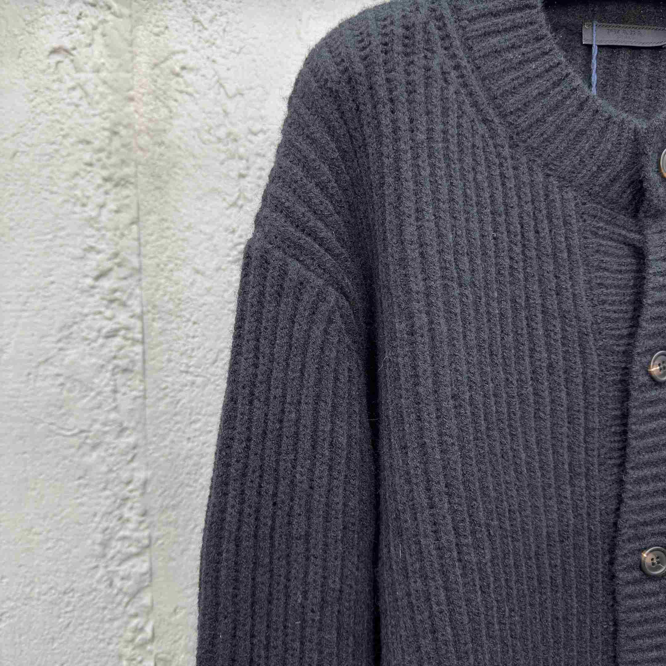 Prada Cashgora Button-Up Ribbed-Knitted Cardigan - EUR FASHION