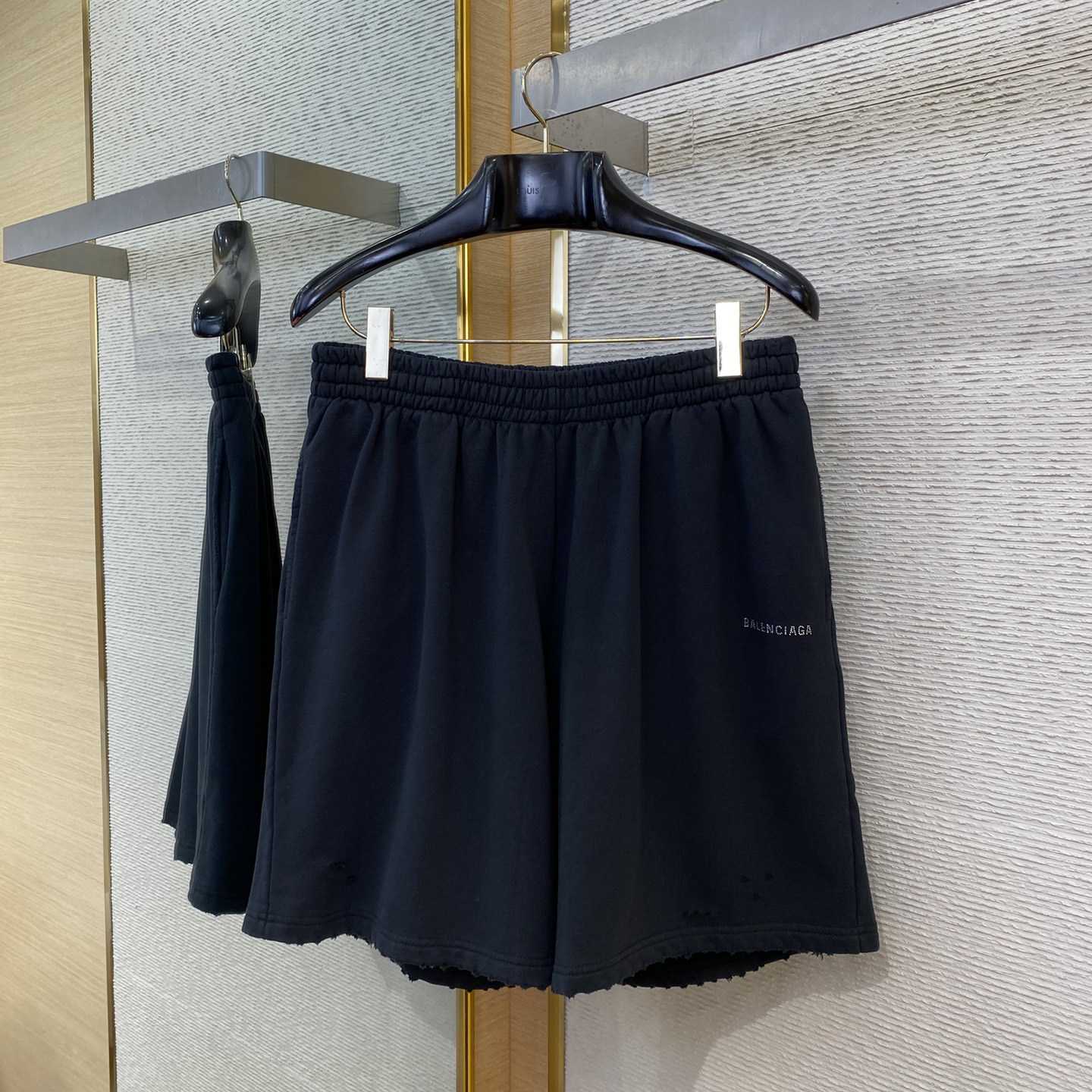 Balenciaga Strass Cropped Sweat Shorts - EUR FASHION