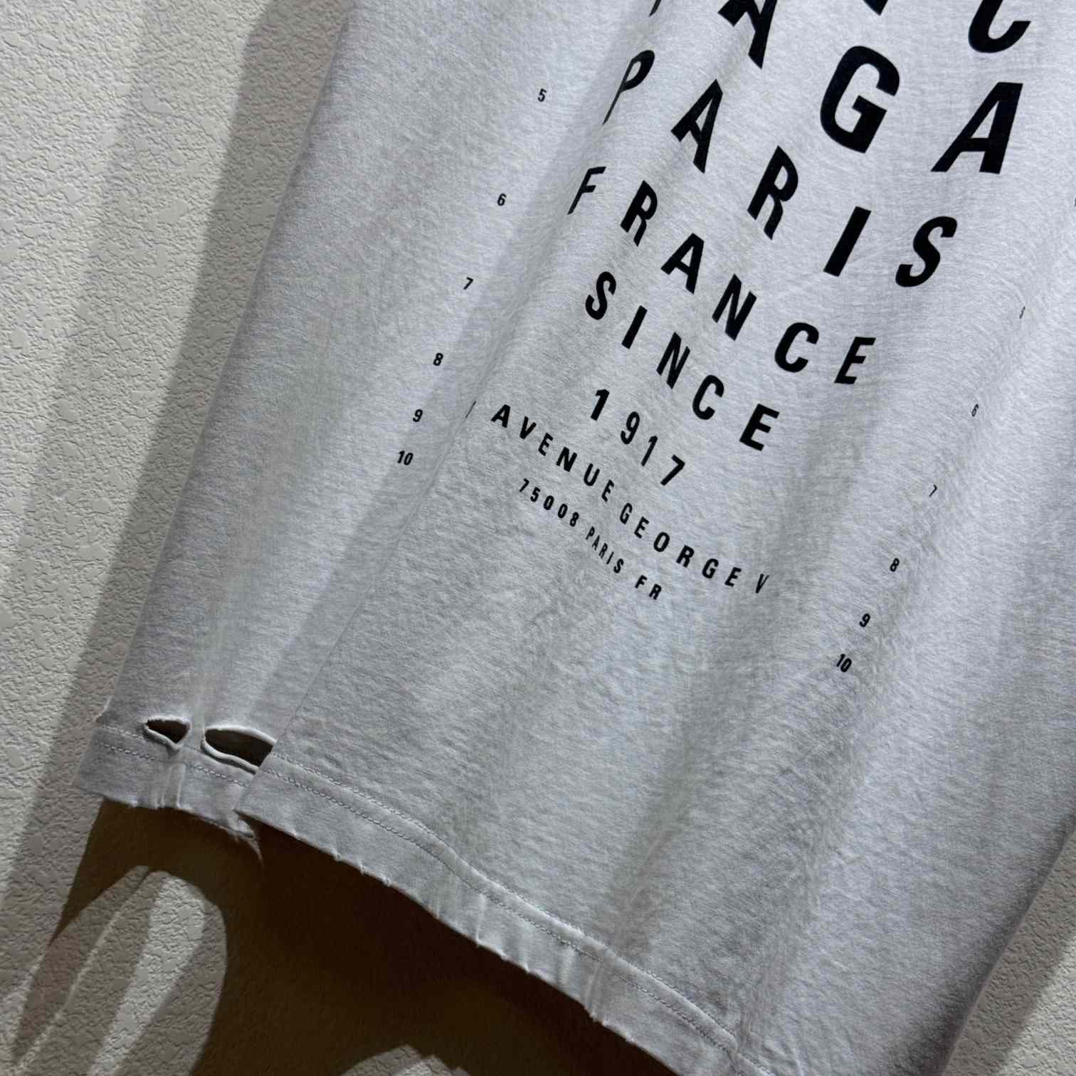 Balenciaga Optical T-Shirt Oversized In White - EUR FASHION