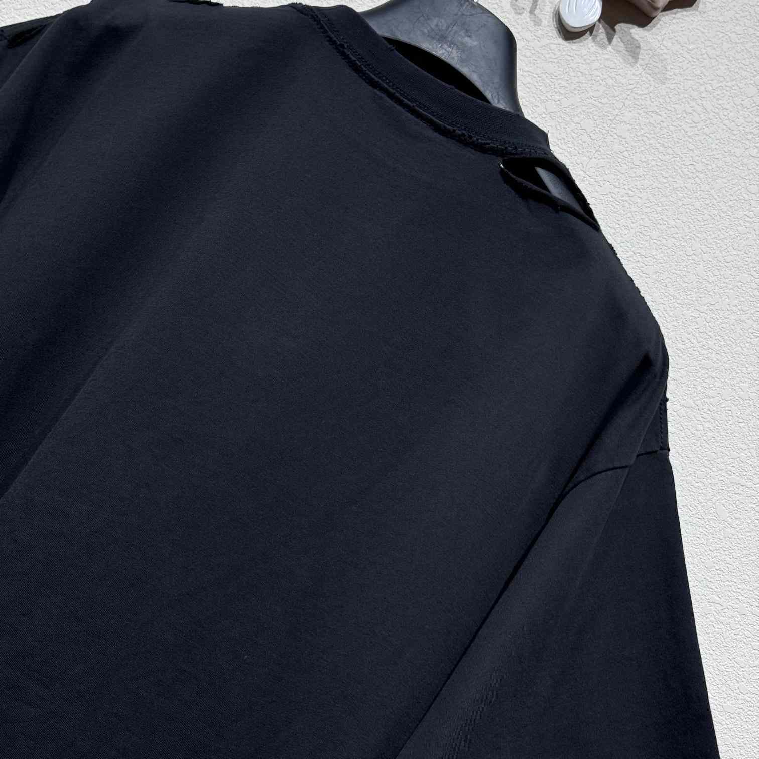 Balenciaga Optical T-Shirt Oversized In Washed Black - EUR FASHION