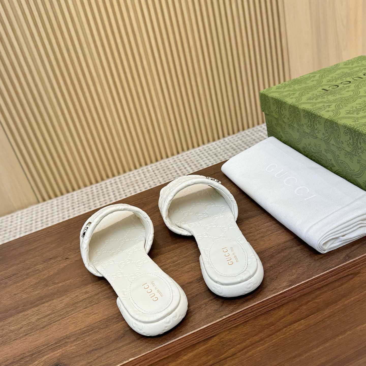Gucci Women's Slide Sandal With Double G - EUR FASHION