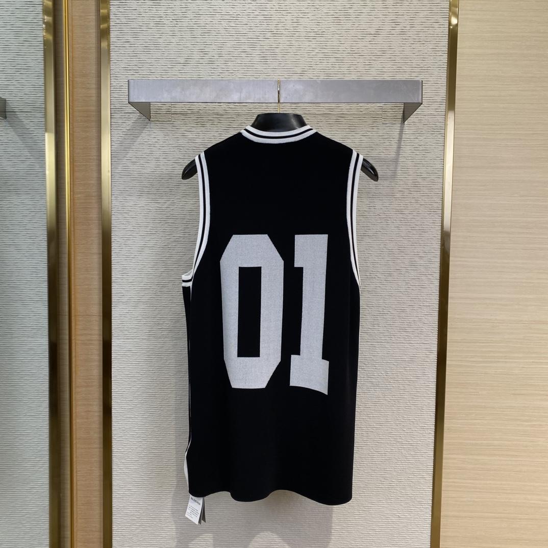 Balenciaga Basketball Series - Tank Top In Black And White  - EUR FASHION