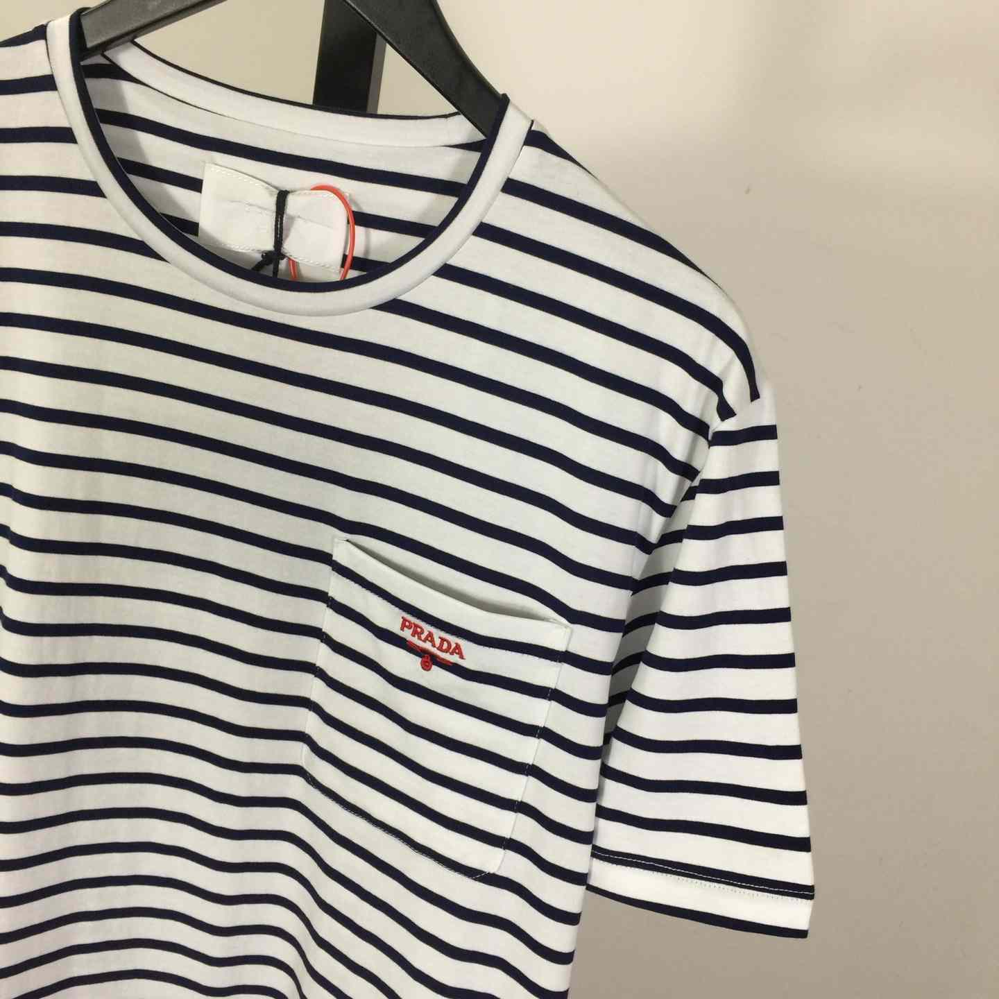 Prada Striped Cotton T-shirt  - EUR FASHION