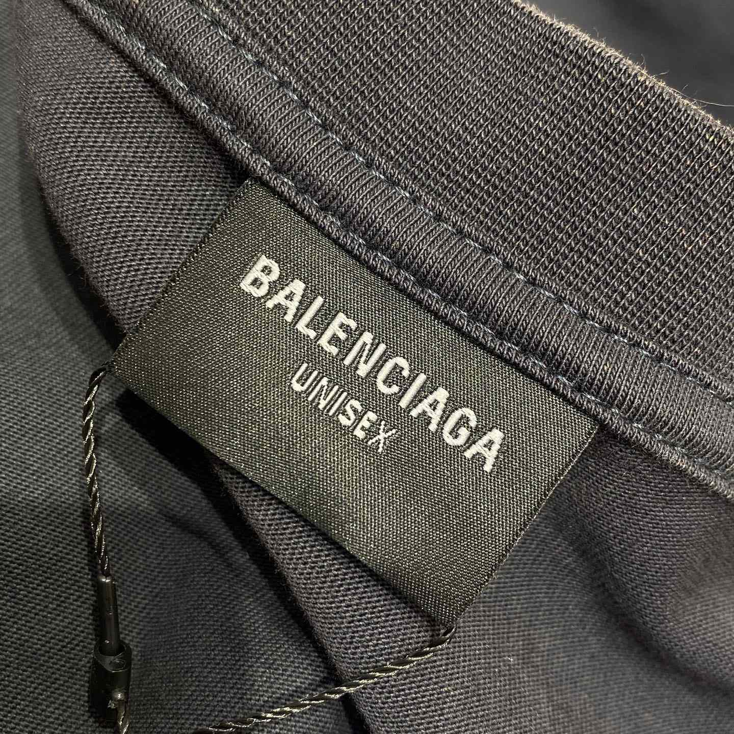 Balenciaga New Tape Type TR T-Shirt Medium Fit In Faded Washed Black - EUR FASHION