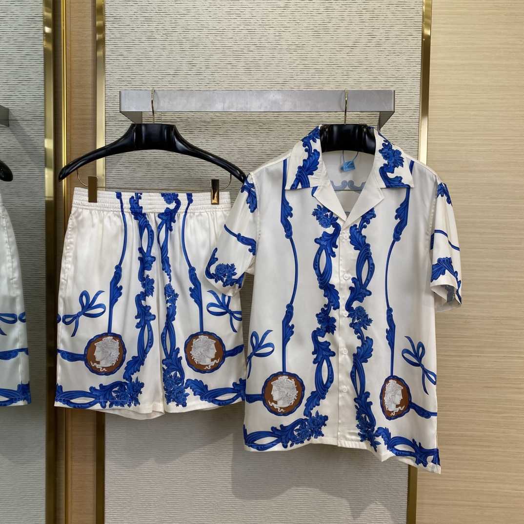 Versace Cameo Silk Shirt And Short - EUR FASHION