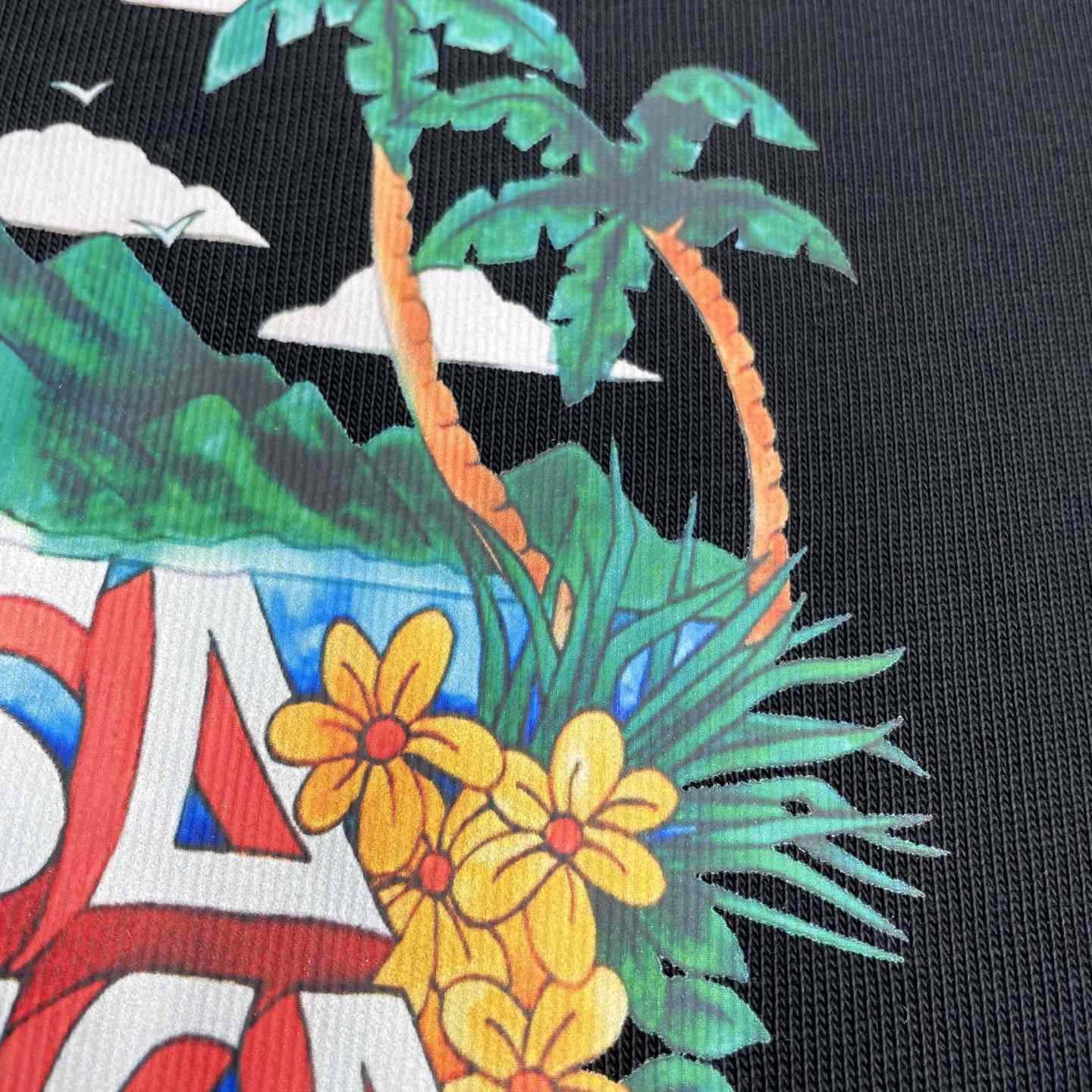 Casablanca Black 'Casa' Beach Wave T-Shirt   C990 - EUR FASHION