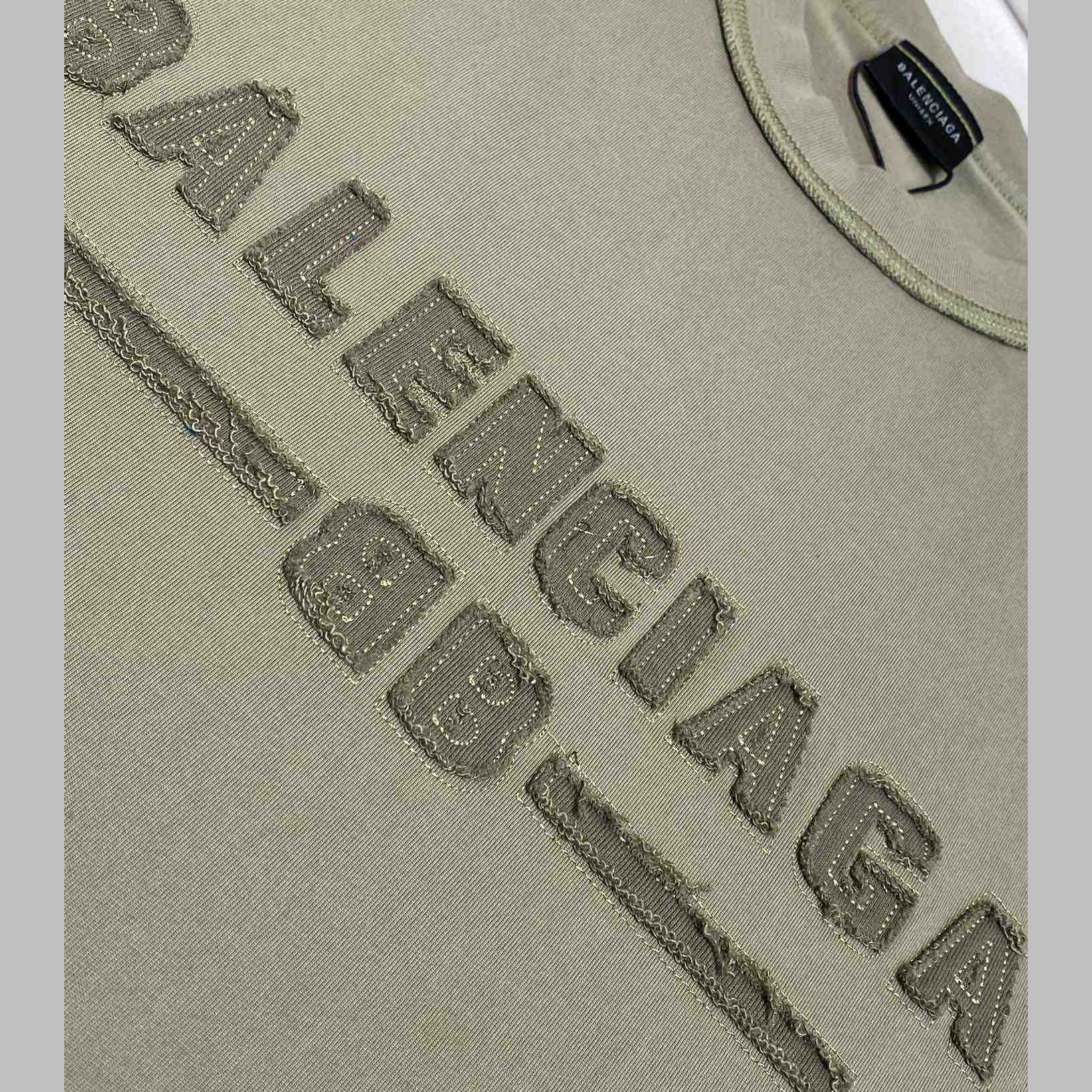 Balenciaga Inside-Out T-Shirt Medium Fit In Army Green - EUR FASHION