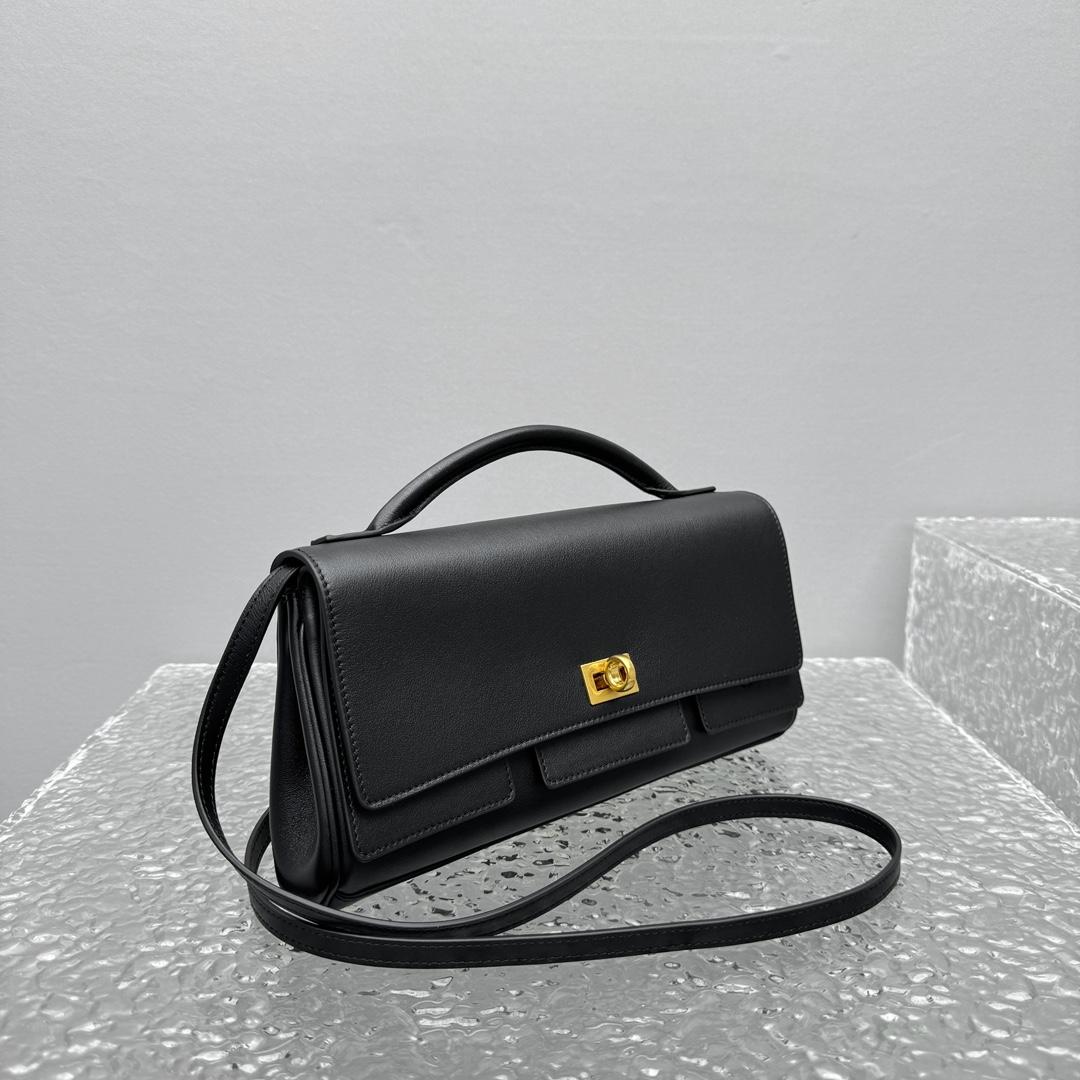Balenciaga Bel Air Clutch On Strap Small In Black   - EUR FASHION