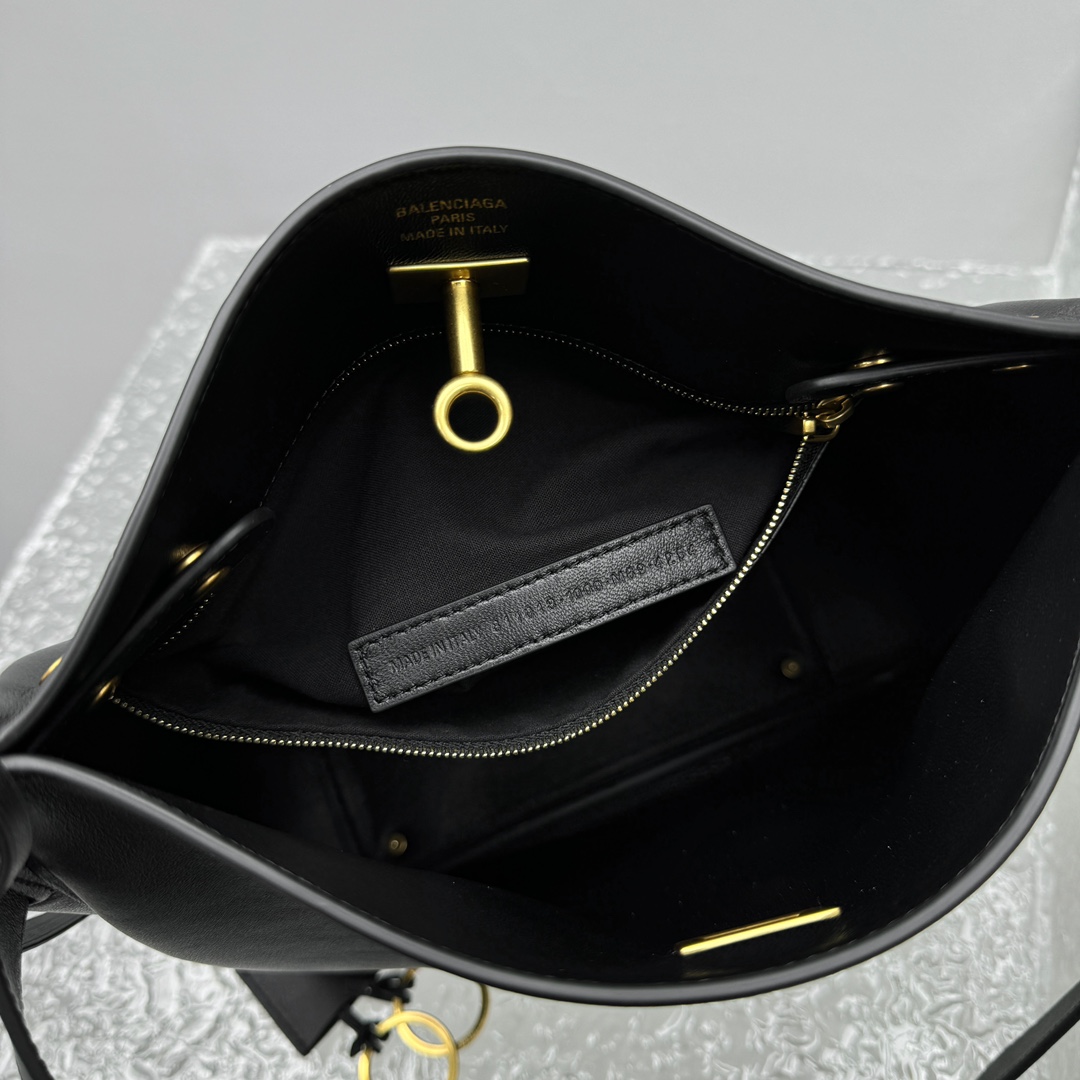 Balenciaga Bel Air Hobo Bag Small In Black - EUR FASHION