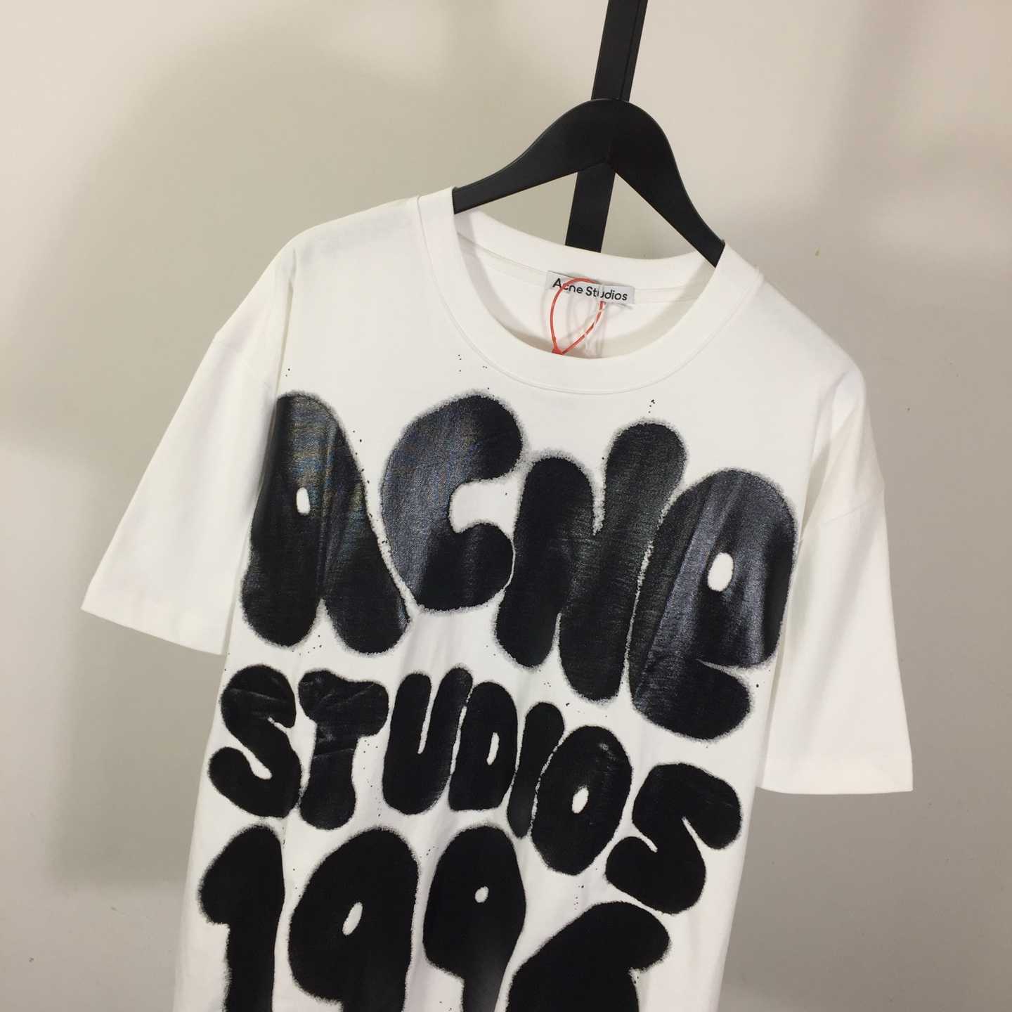 Acne Studios  T-shirt logo - Relaxed unisex fit - White - EUR FASHION
