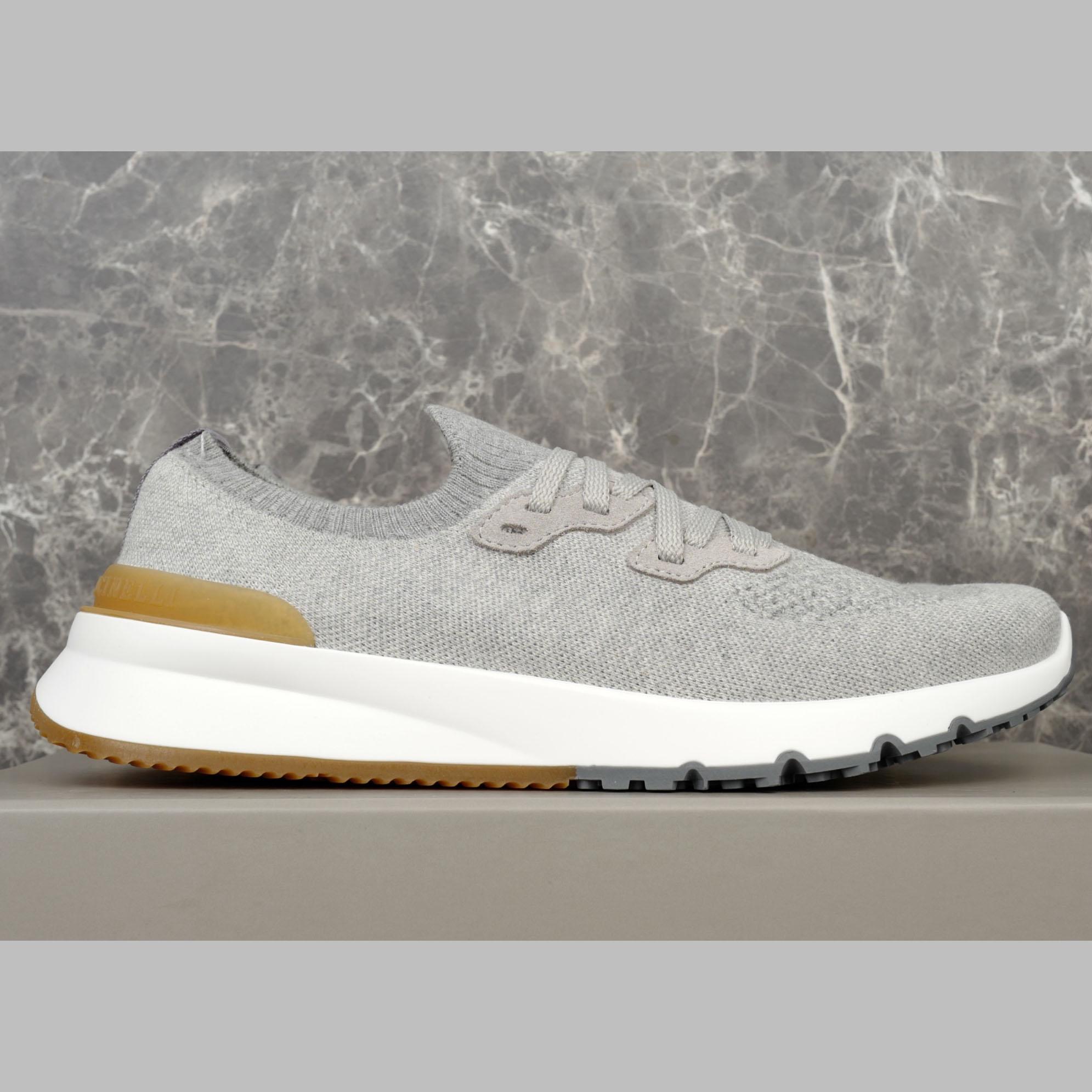 Brunello Cucinelli Cotton Chiné Knit Runners - EUR FASHION