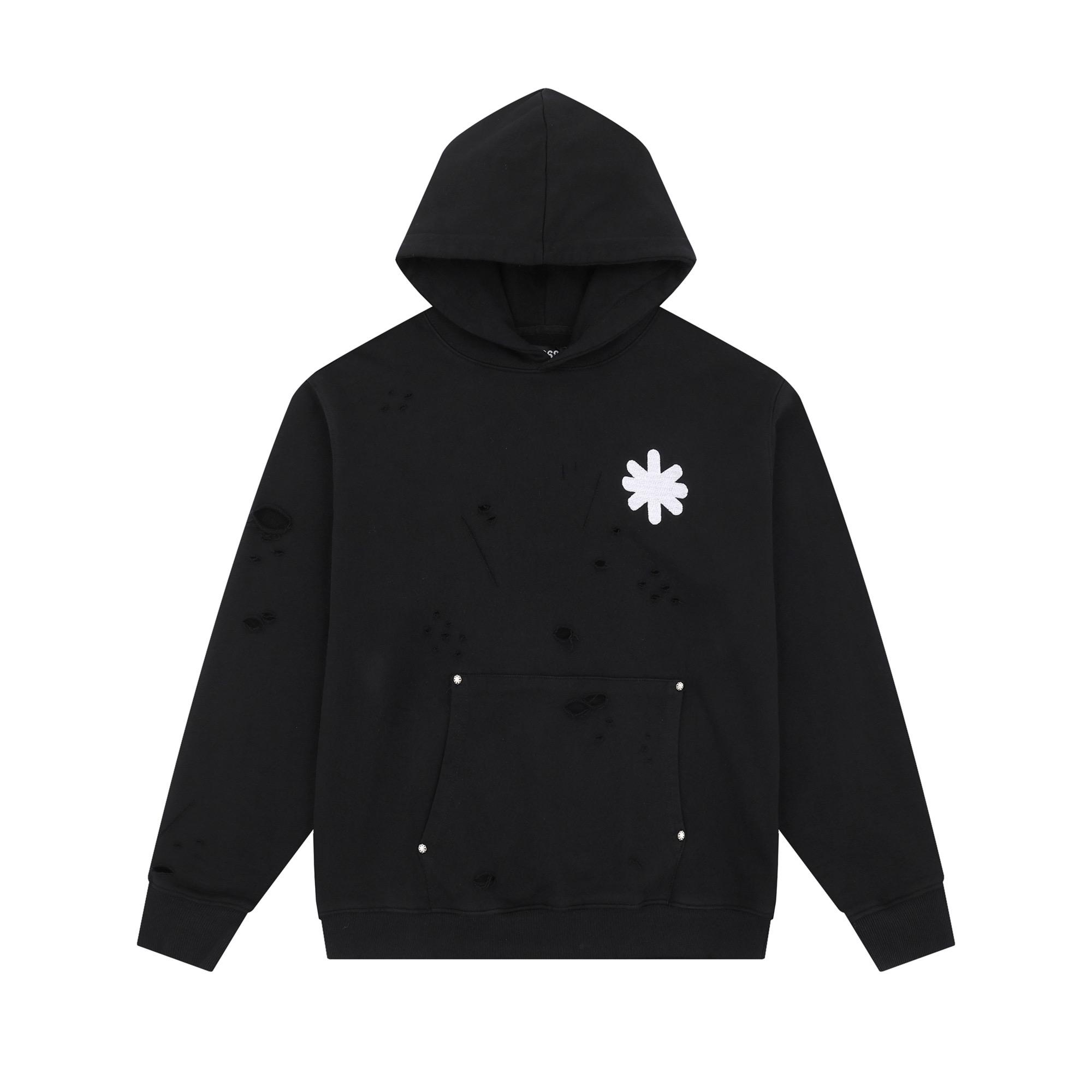 LostShdws OG Logo Hoodie Heather Black - EUR FASHION