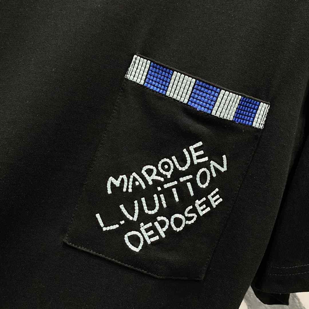 Louis Vuitton Embellished Short-Sleeved Cotton Crewneck   1AFRJG - EUR FASHION