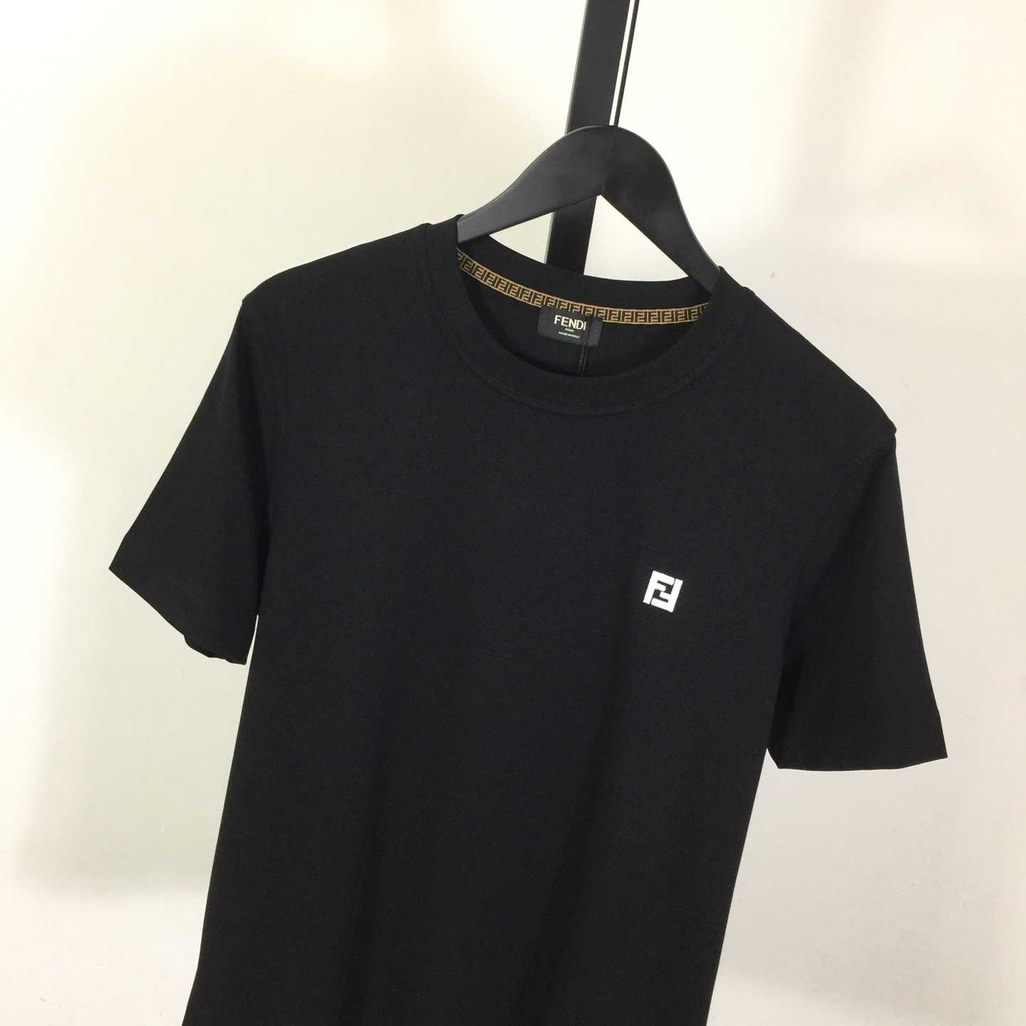 Fendi Cotton Jersey T-shirt With Embroidery - EUR FASHION