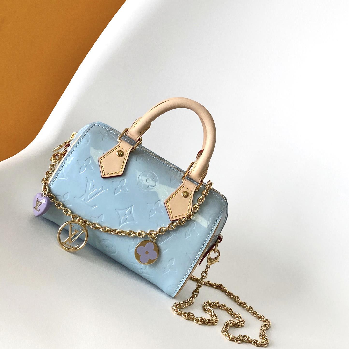 Louis Vuitton Nano Speedy Monogram Vernis Leather  16x10x7.5cm  M83000 - EUR FASHION