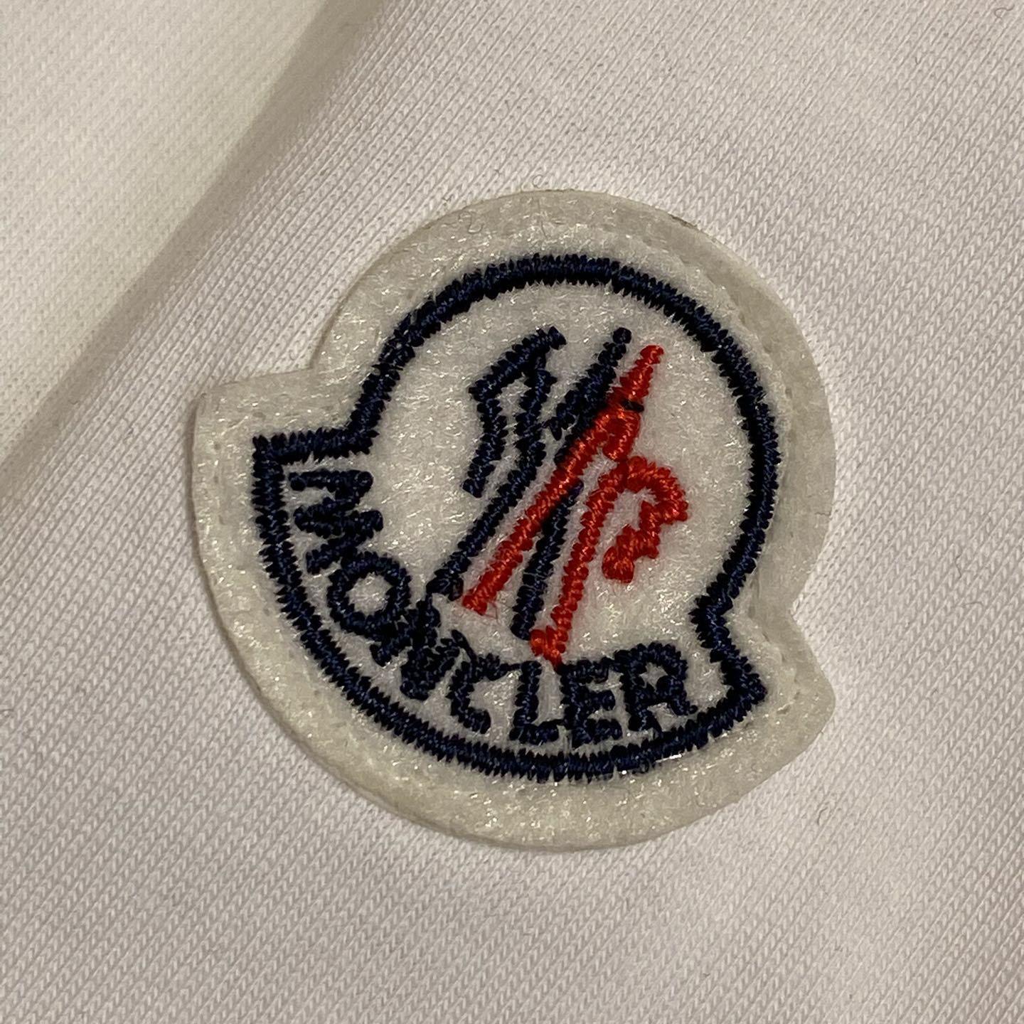 Moncler Embroidered Varsity Logo Cotton T-shirt - EUR FASHION