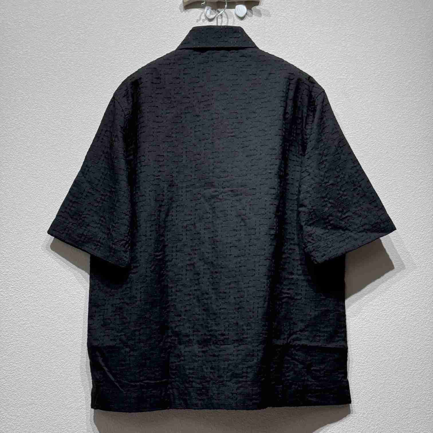 Fendi Black Linen FF Jacquard Shirt - EUR FASHION