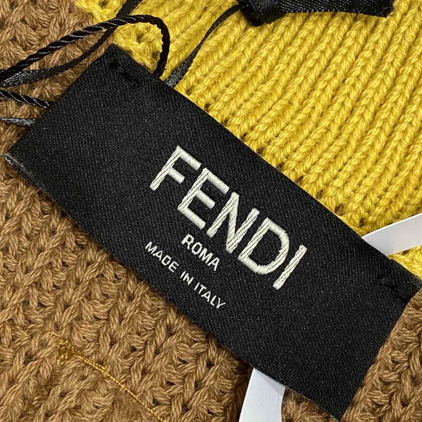 Fendi Yellow And Beige Cotton Jersey Polo Shirt - EUR FASHION
