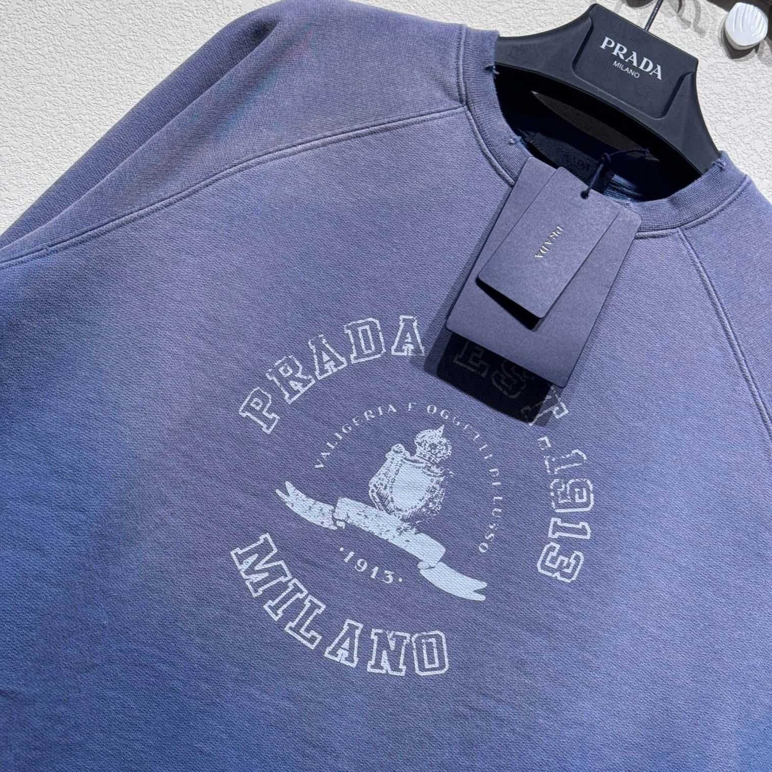 Prada Cotton Fleece Sweatshirt - EUR FASHION