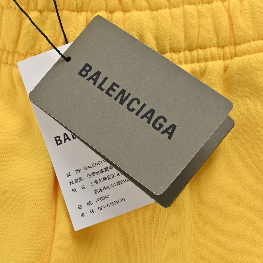 Balenciaga Sweat Shorts 'Faded Yellow' - EUR FASHION