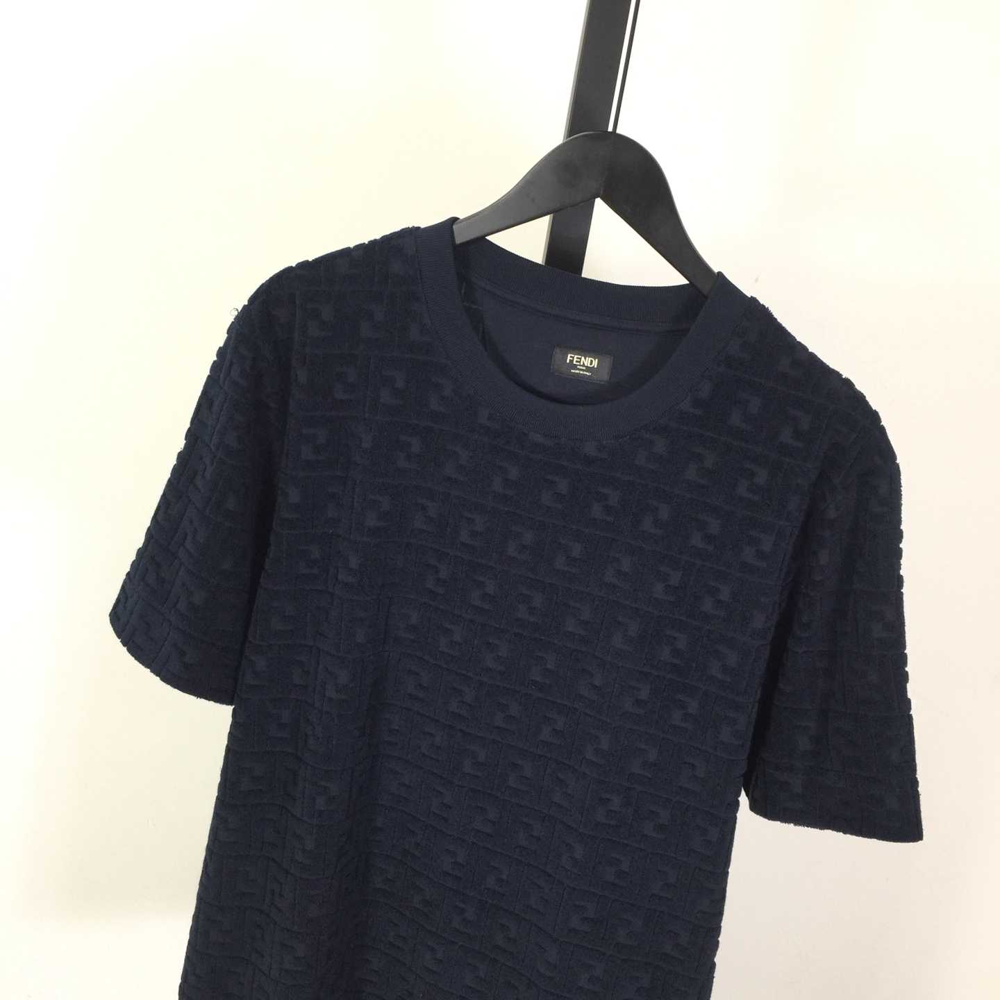 Fendi Blue FF Piqué T-shirt - EUR FASHION