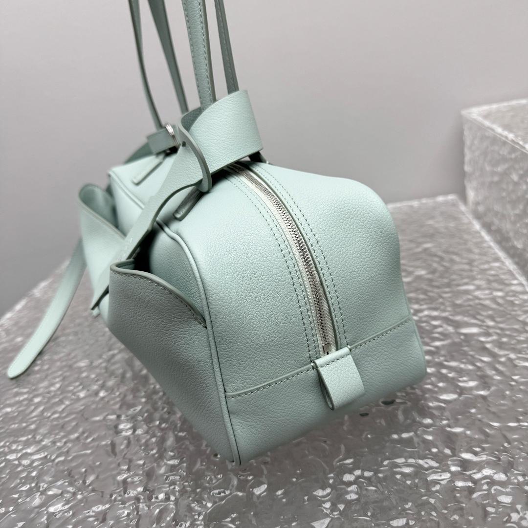 Balenciaga Carrie Bowling Bag Small In Mineral Green - EUR FASHION