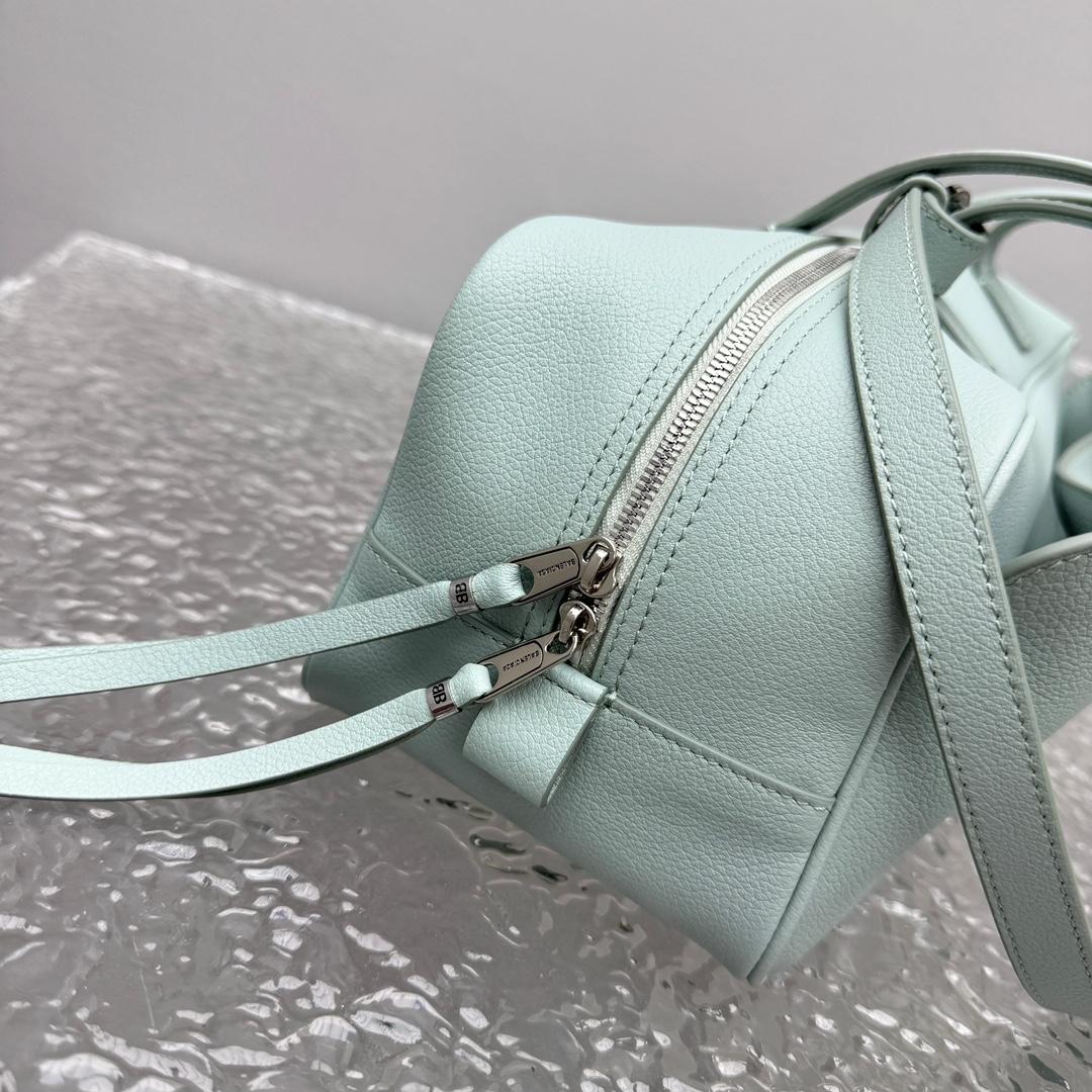 Balenciaga Carrie Bowling Bag Small In Mineral Green - EUR FASHION