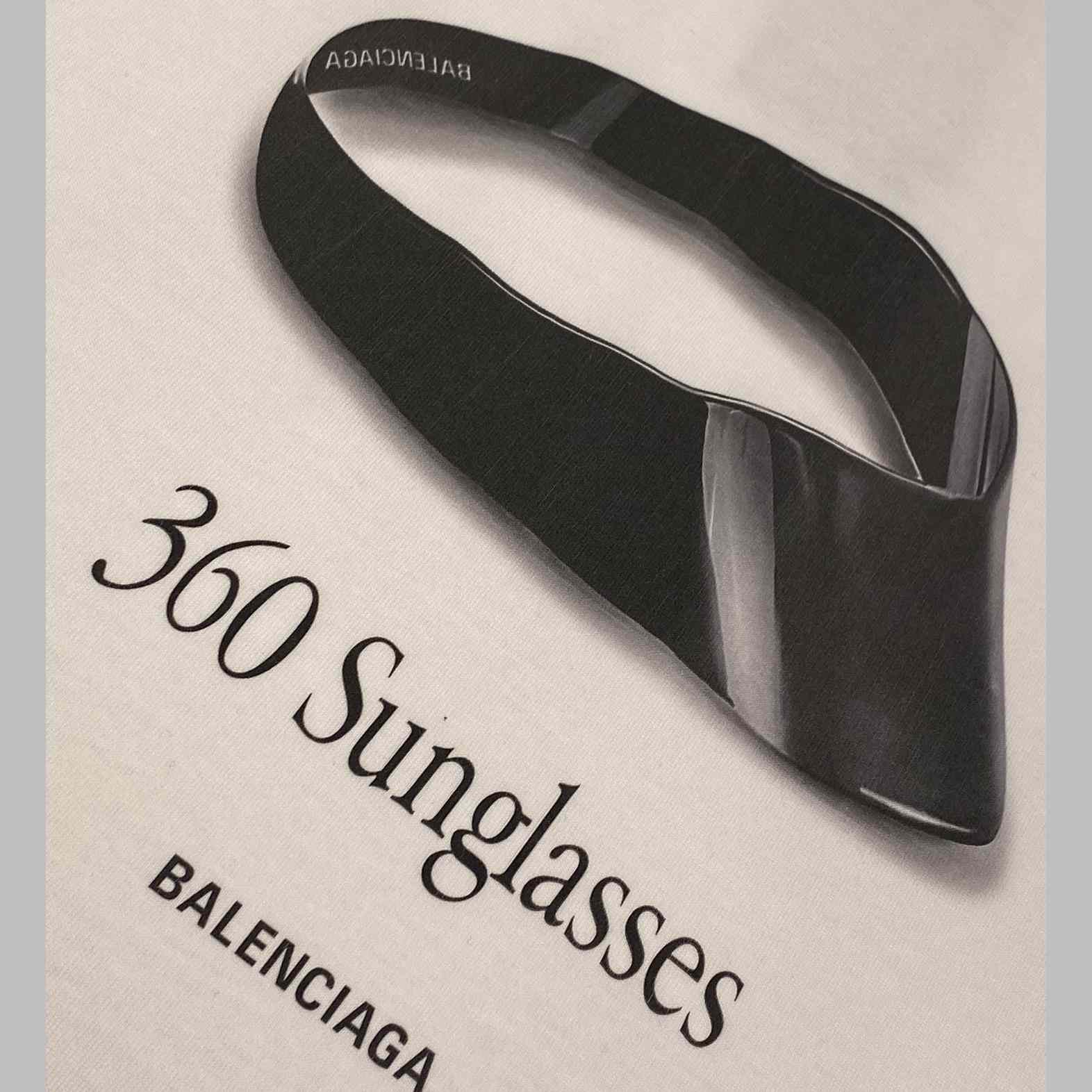 Balenciaga 360 Sunglasses T-Shirt Medium Fit In Dirty White - EUR FASHION