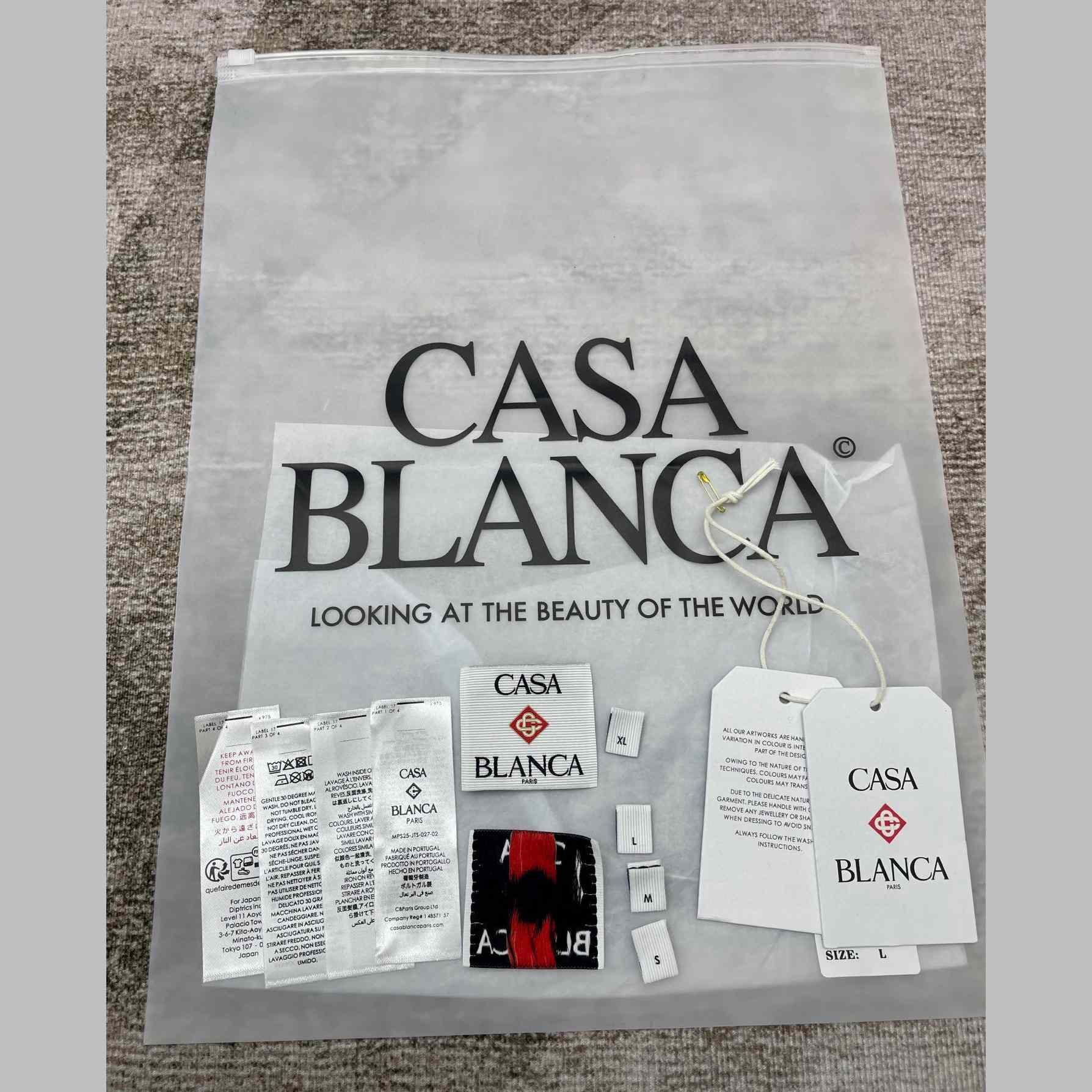 Casablanca Black 'Casa' Beach Wave T-Shirt   C991 - EUR FASHION
