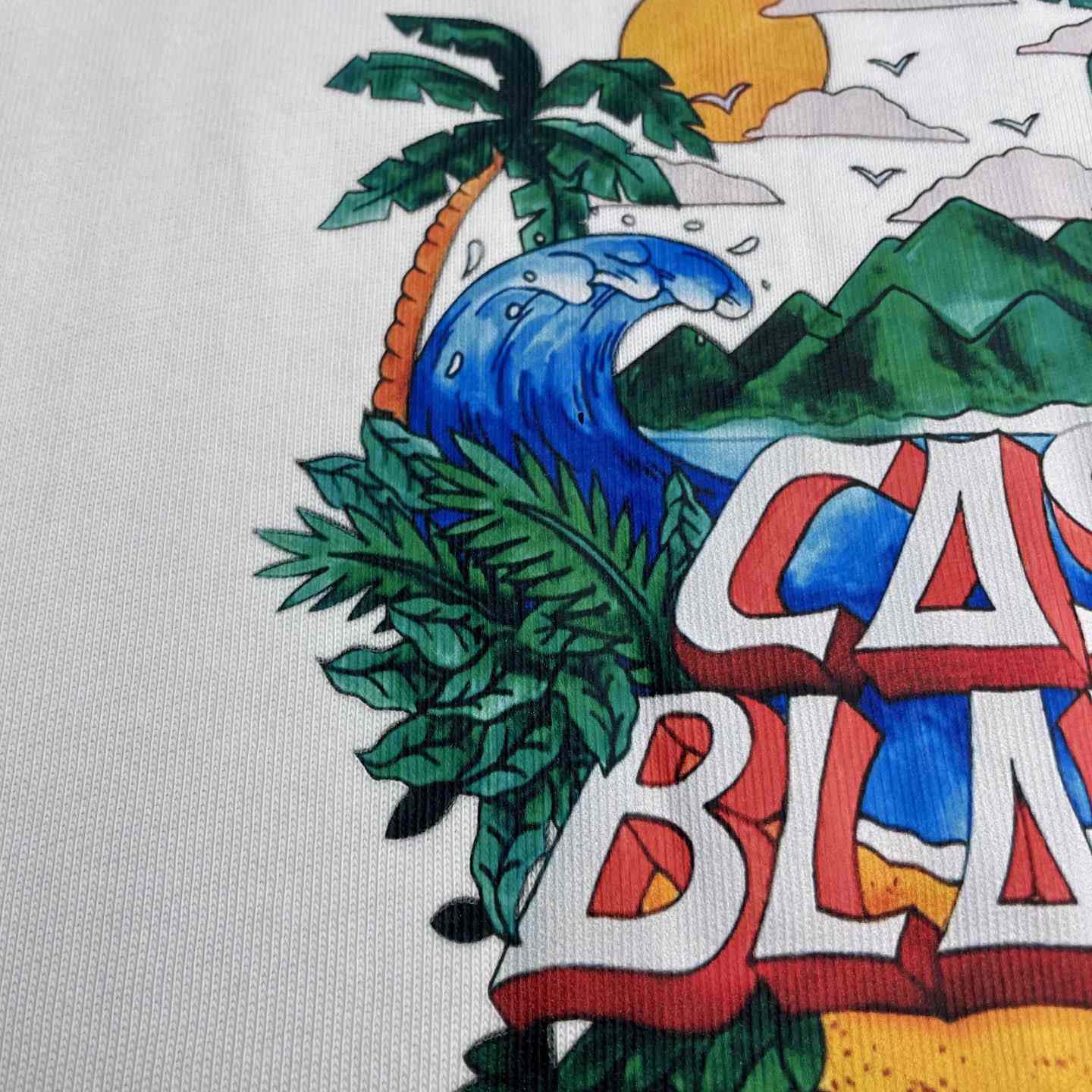 Casablanca Black 'Casa' Beach Wave T-Shirt   C991 - EUR FASHION