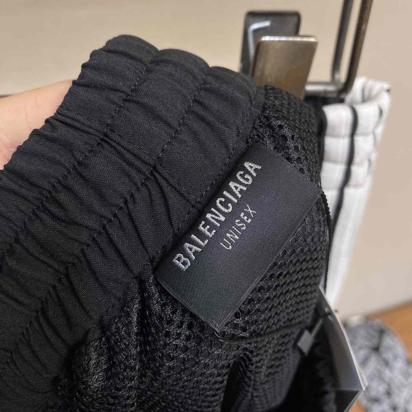 Balenciaga Large Tracksuit Pants In Black Technical Fabric - EUR FASHION
