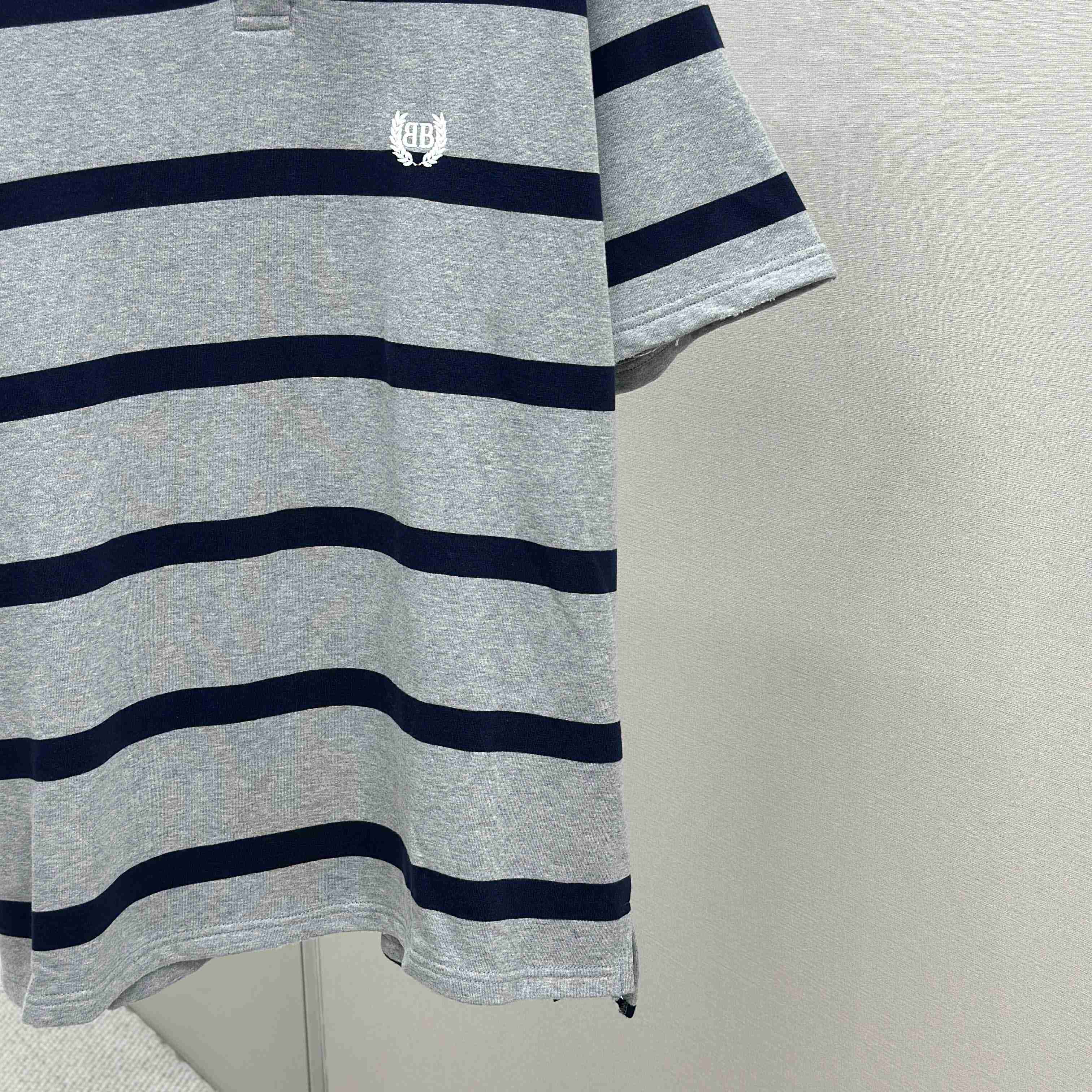Balenciaga Laurel Classic Oversized Polo In Heavy Grey - EUR FASHION