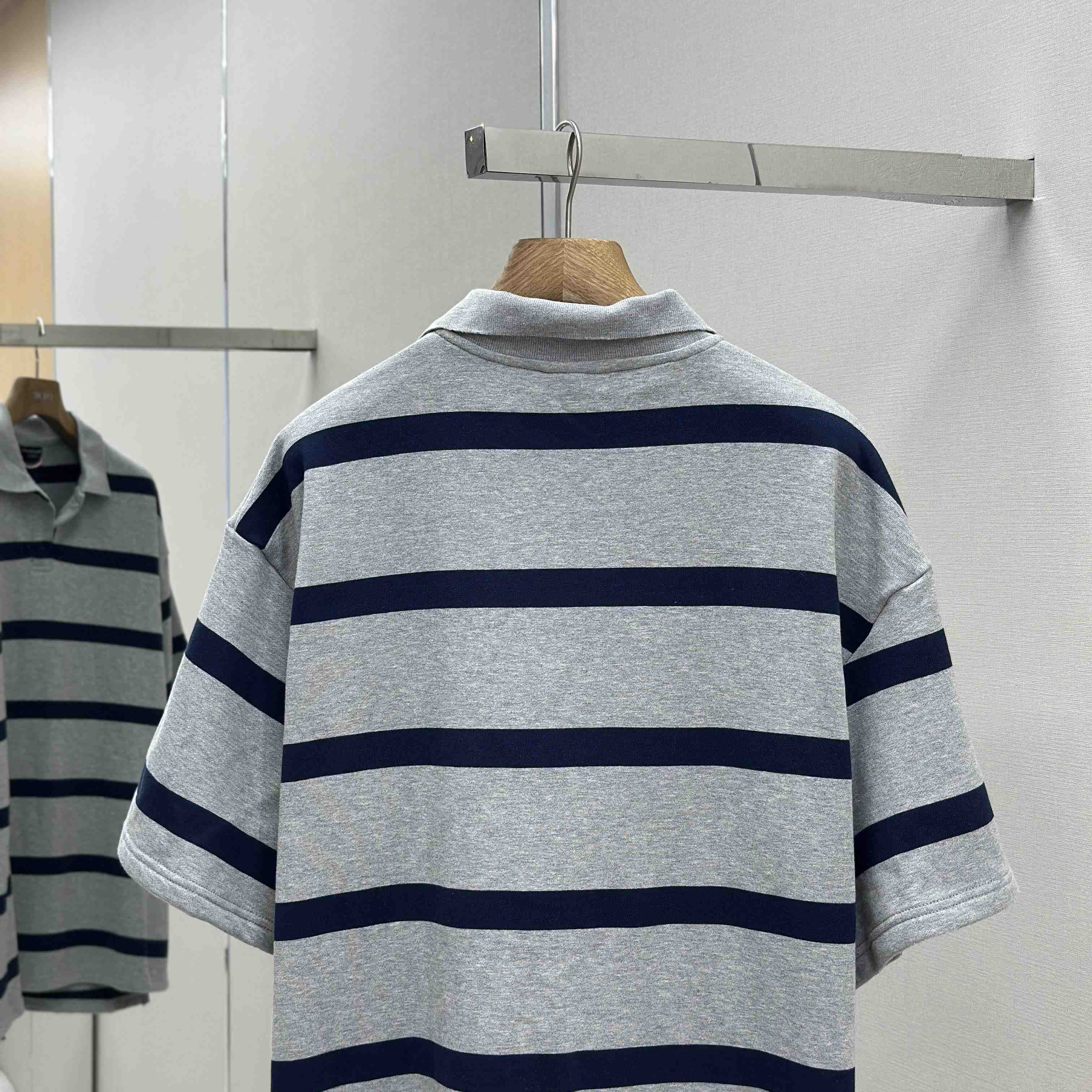 Balenciaga Laurel Classic Oversized Polo In Heavy Grey - EUR FASHION