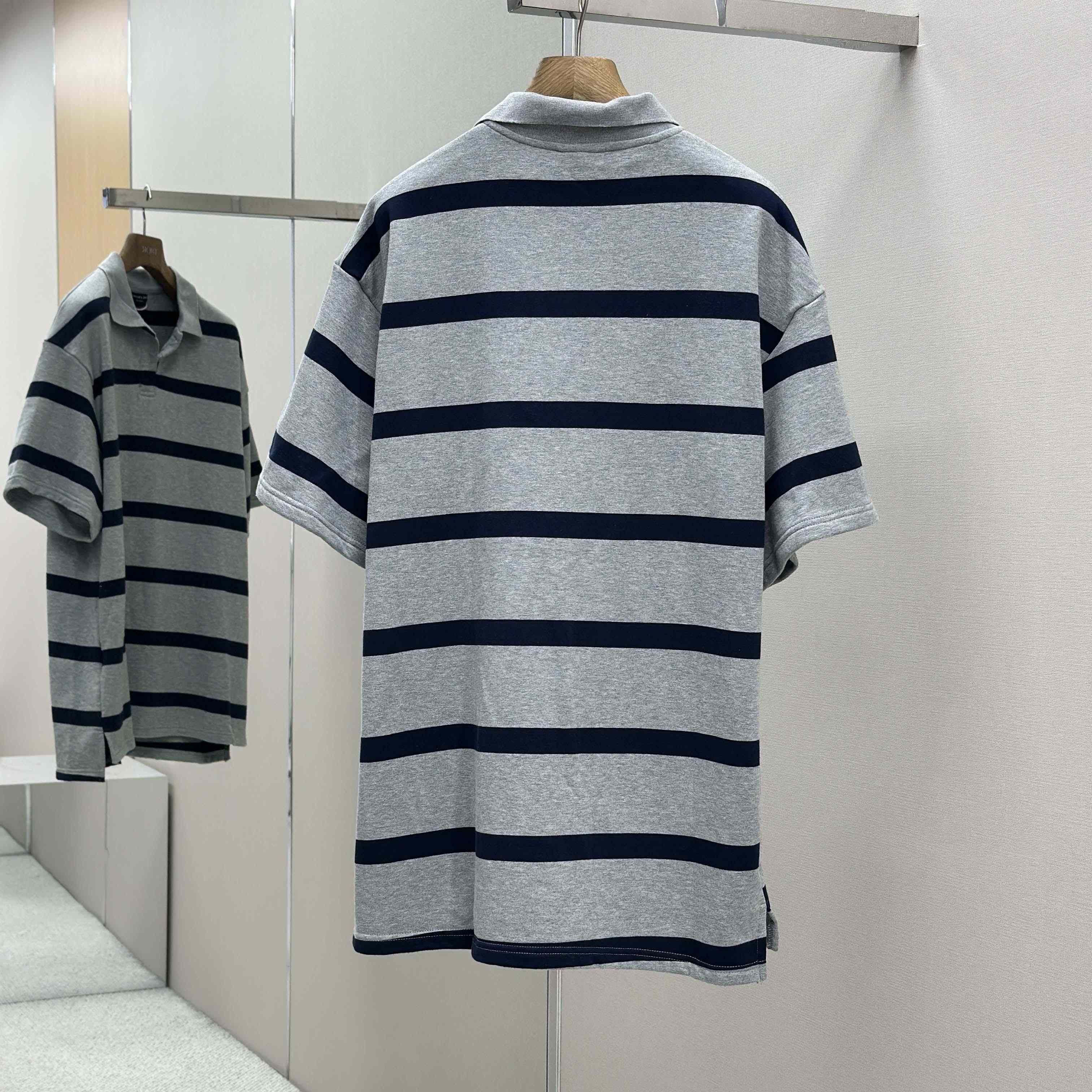 Balenciaga Laurel Classic Oversized Polo In Heavy Grey - EUR FASHION