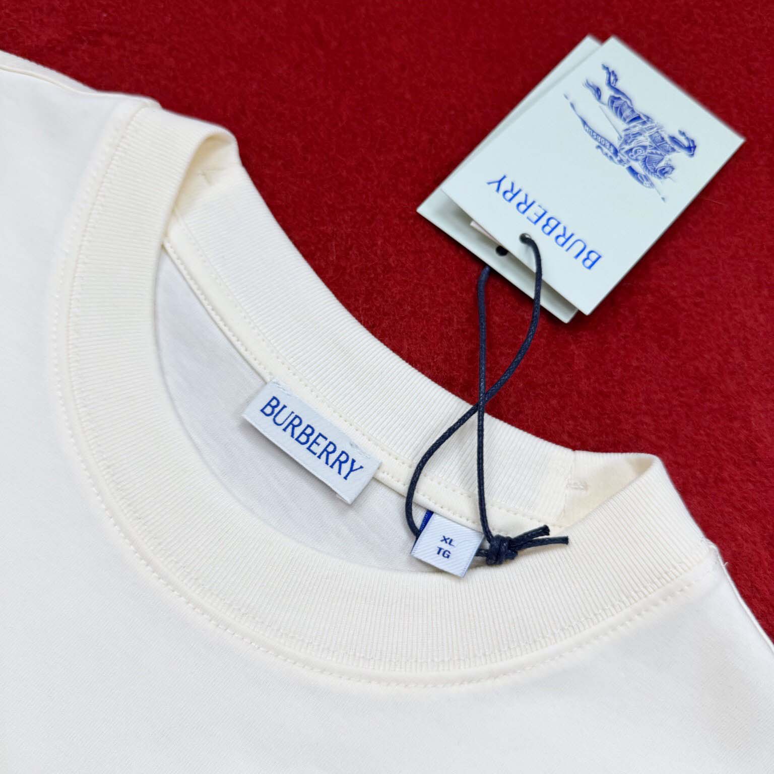 Burberry Check Label Cotton T-shirt  - EUR FASHION