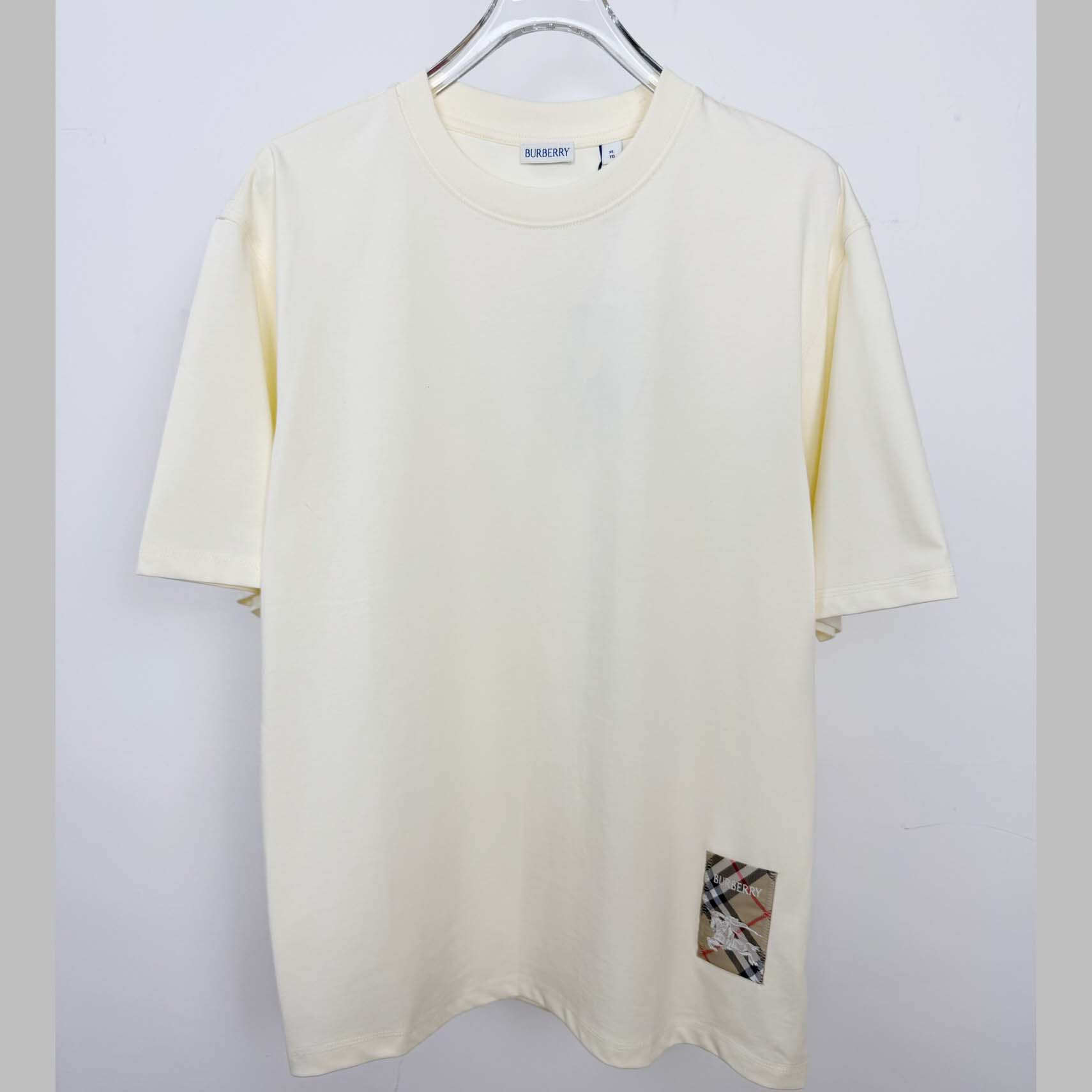 Burberry Check Label Cotton T-shirt  - EUR FASHION