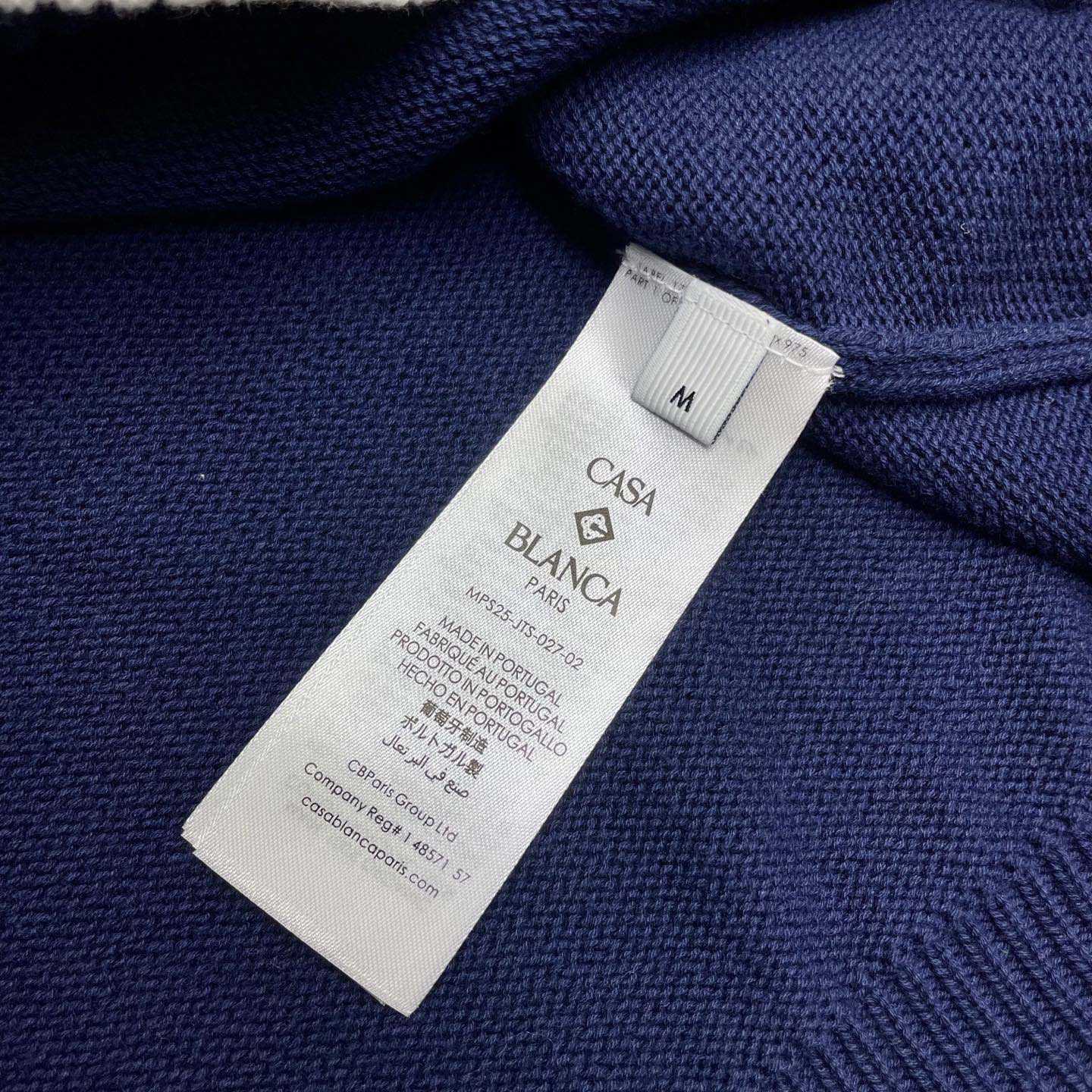 Casablanca Merino Wool T-shirt With Striped Collar In Blue   D0089 - EUR FASHION