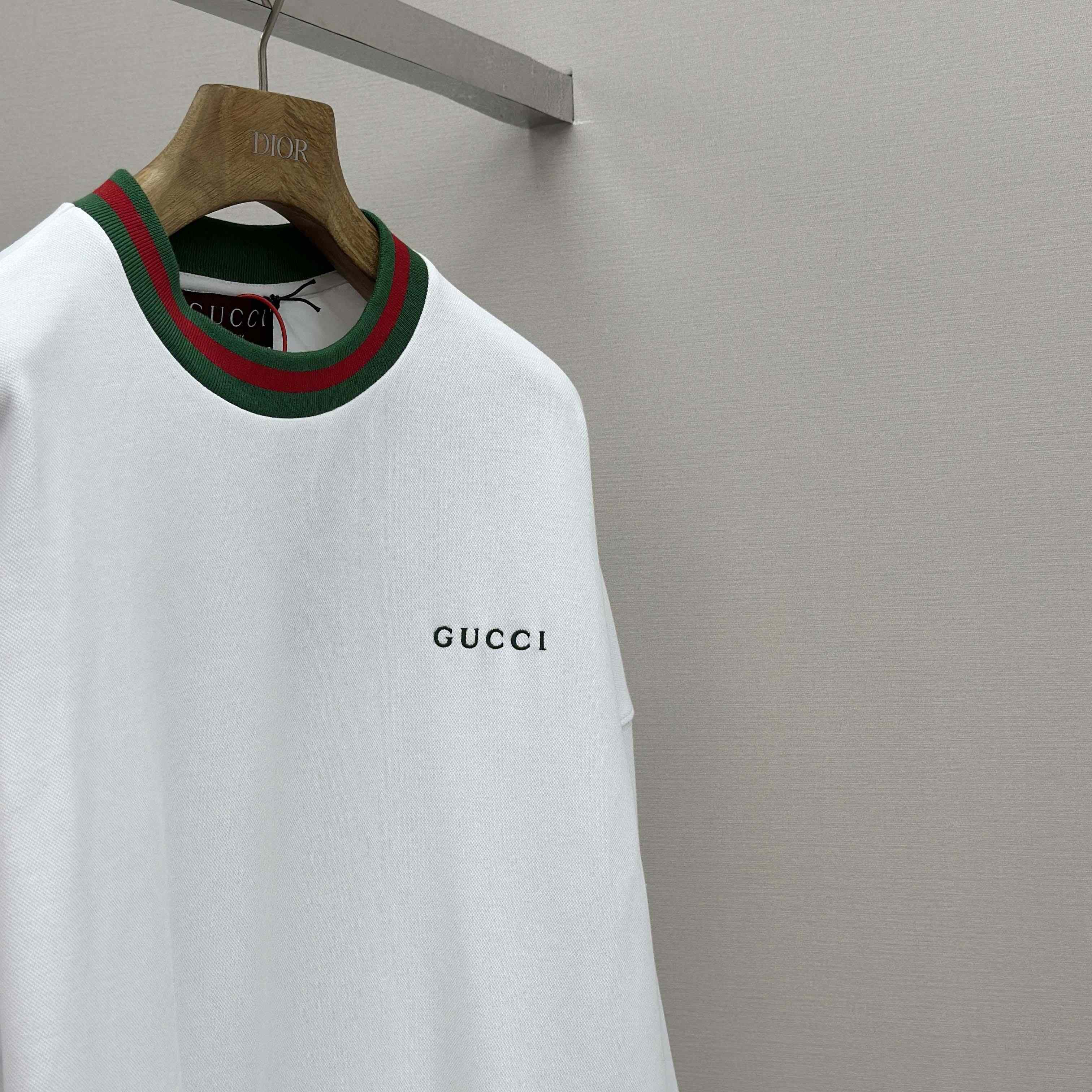 Gucci Cotton Piquet Sweatshirt With Web - EUR FASHION