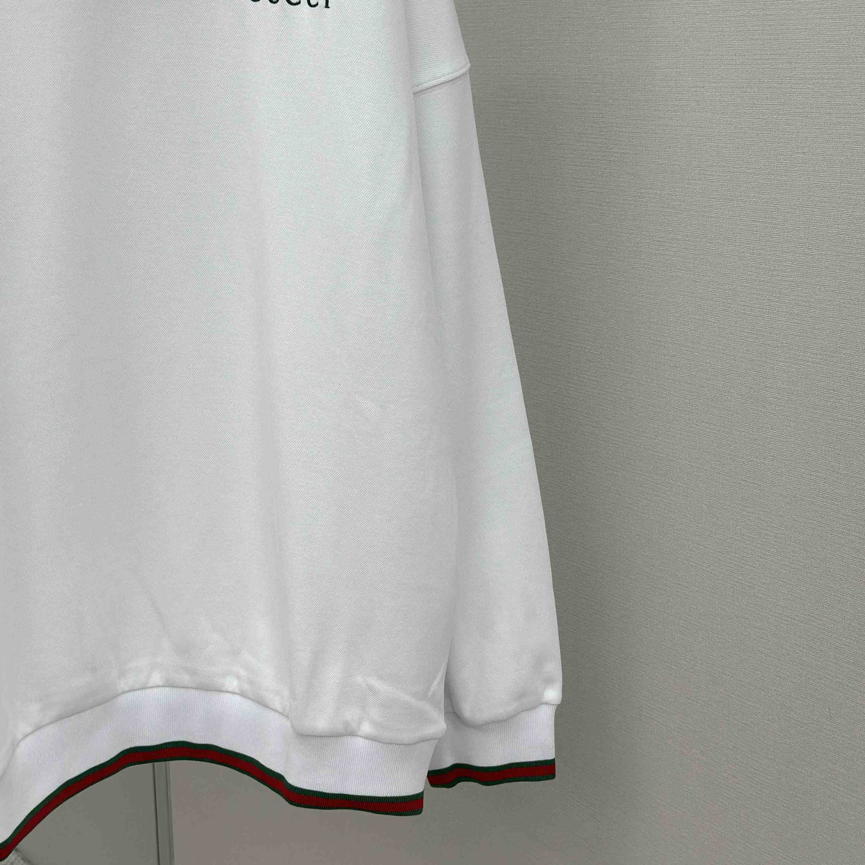 Gucci Cotton Piquet Sweatshirt With Web - EUR FASHION
