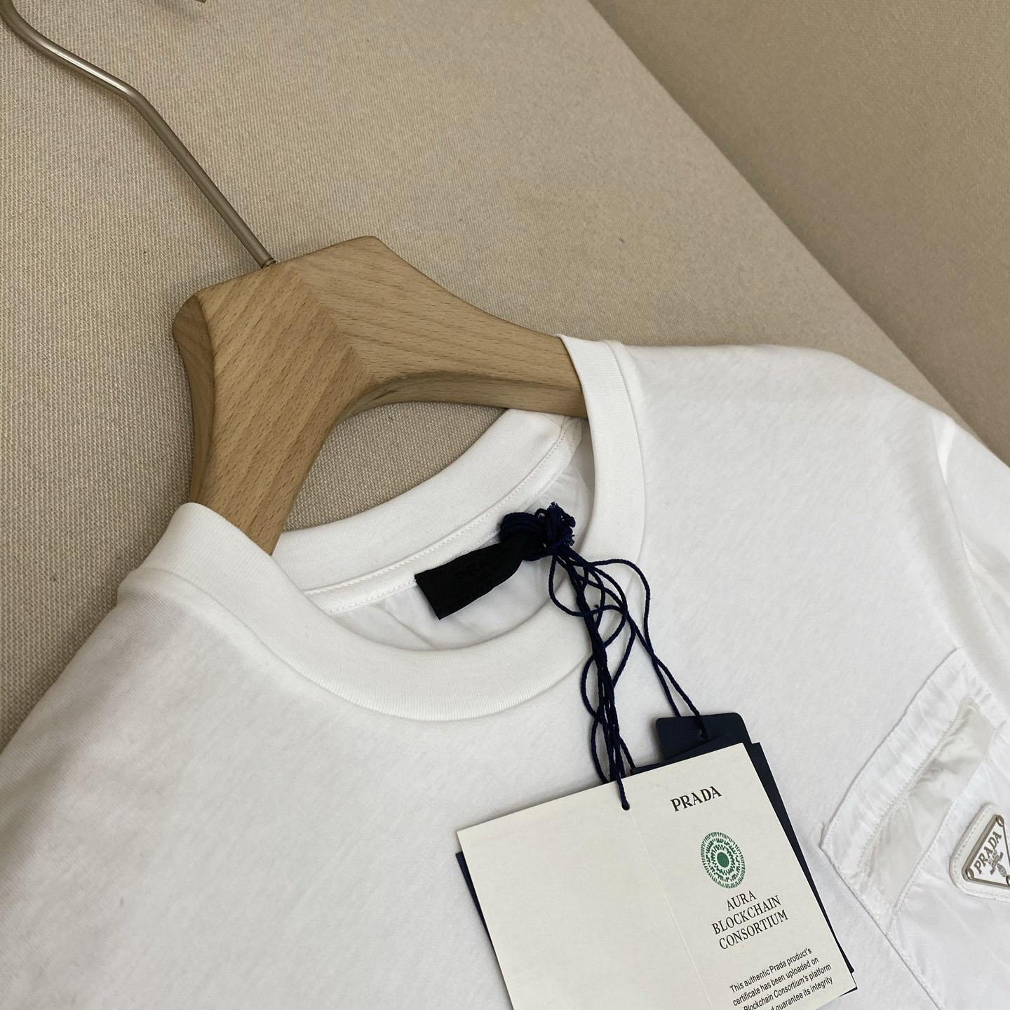 Prada Re-Nylon And Jersey T-shirt - EUR FASHION